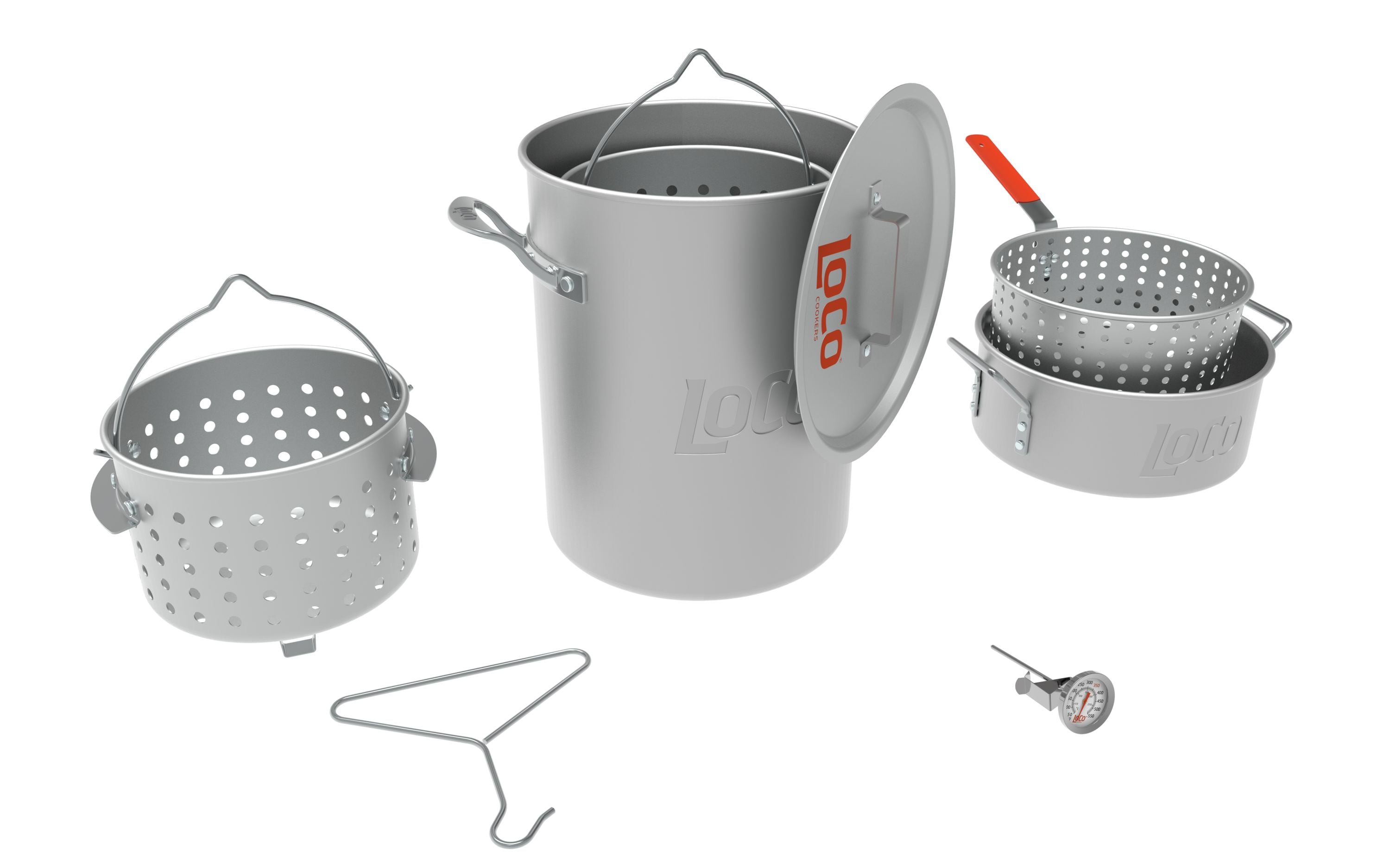 King Kooker 60-Quart Aluminum Cooking Pot Set and Basket in the