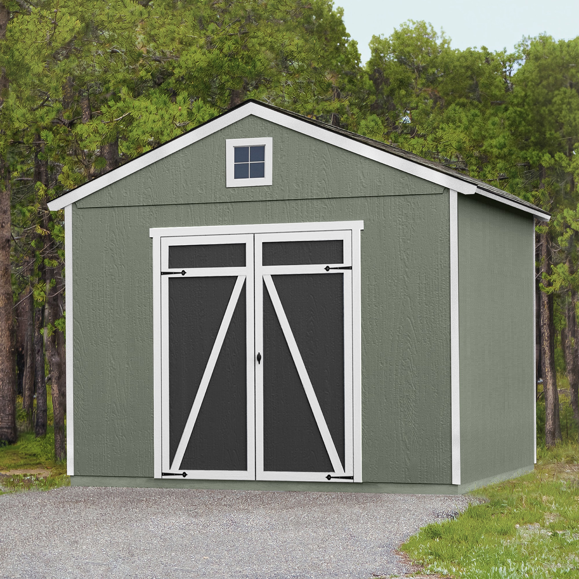 Heartland Statesman 12-ft x 24-ft Gable Style Wood Outdoor Storage Shed ...