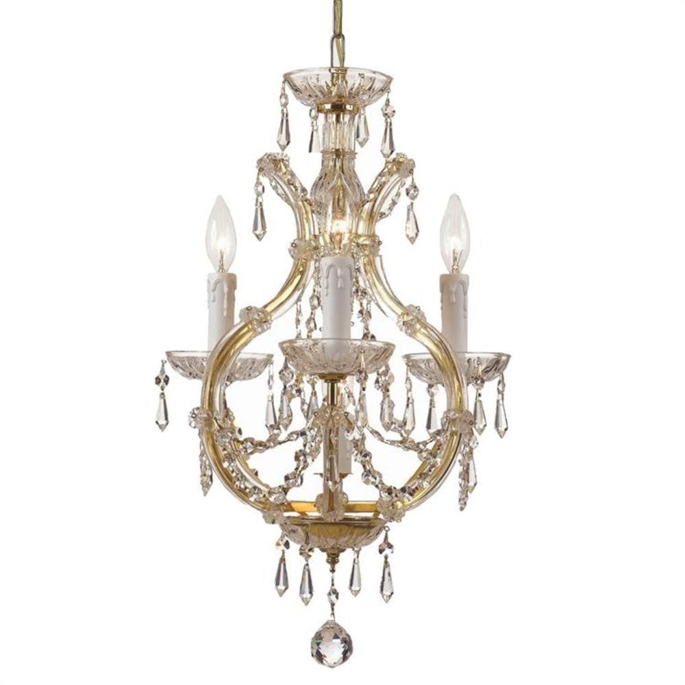 Crystorama Traditional Crystal 5-Light Polished Brass Traditional