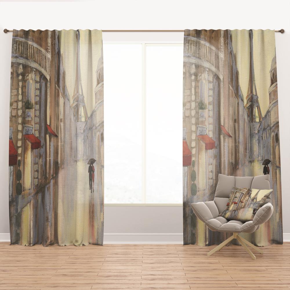 Designart CTN30091-52-108 108-Inches Beige Room darkening Thermal lined Rod pocket Single curtain panel