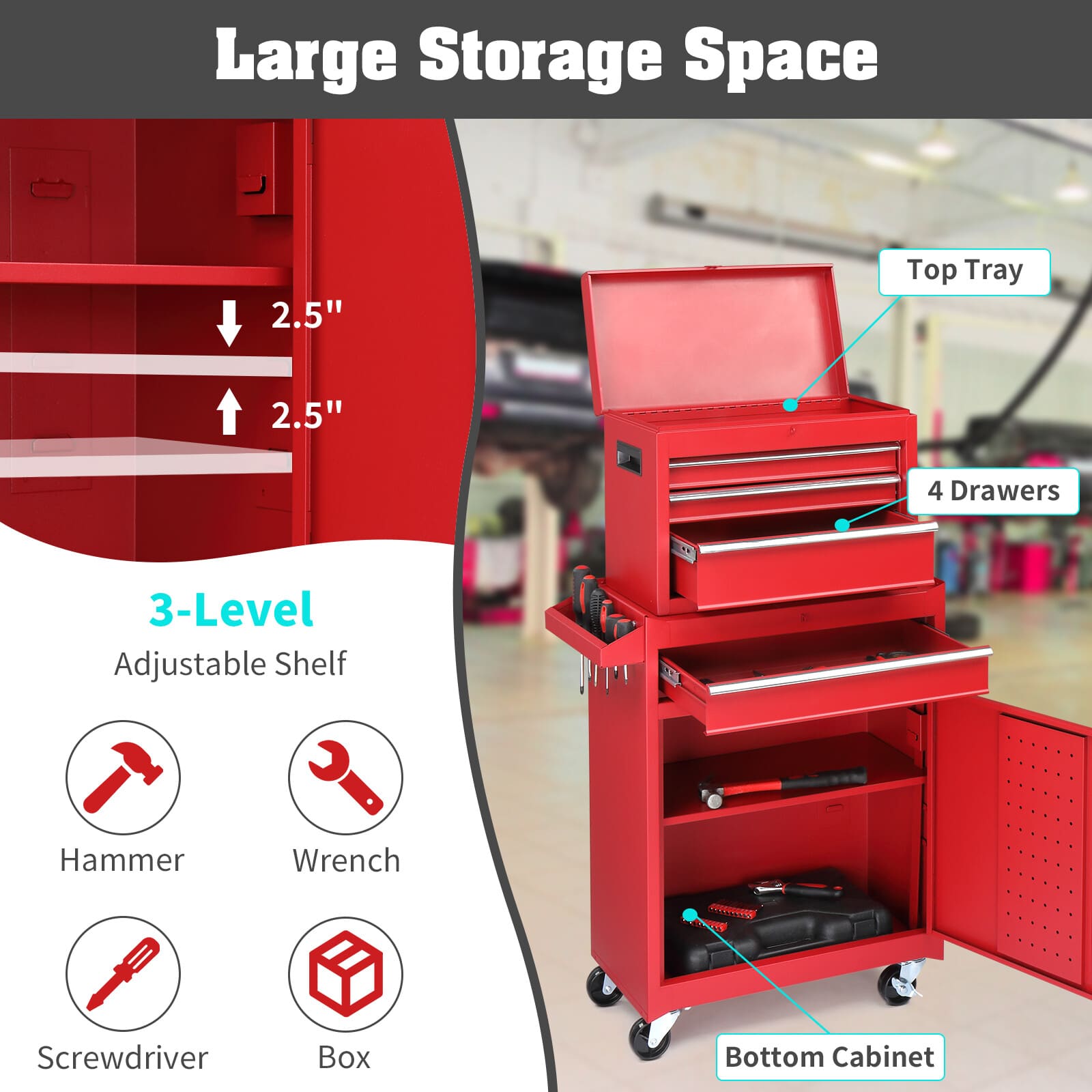 Yescom D25DTC002-8D2R-02-LO Tool-Cabinets - View #3