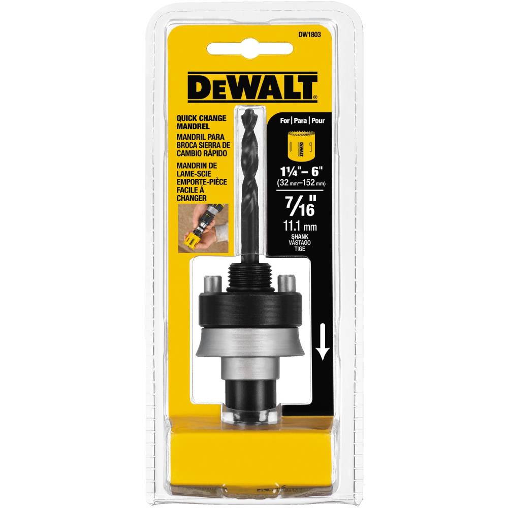 Dewalt hole deals saw arbor