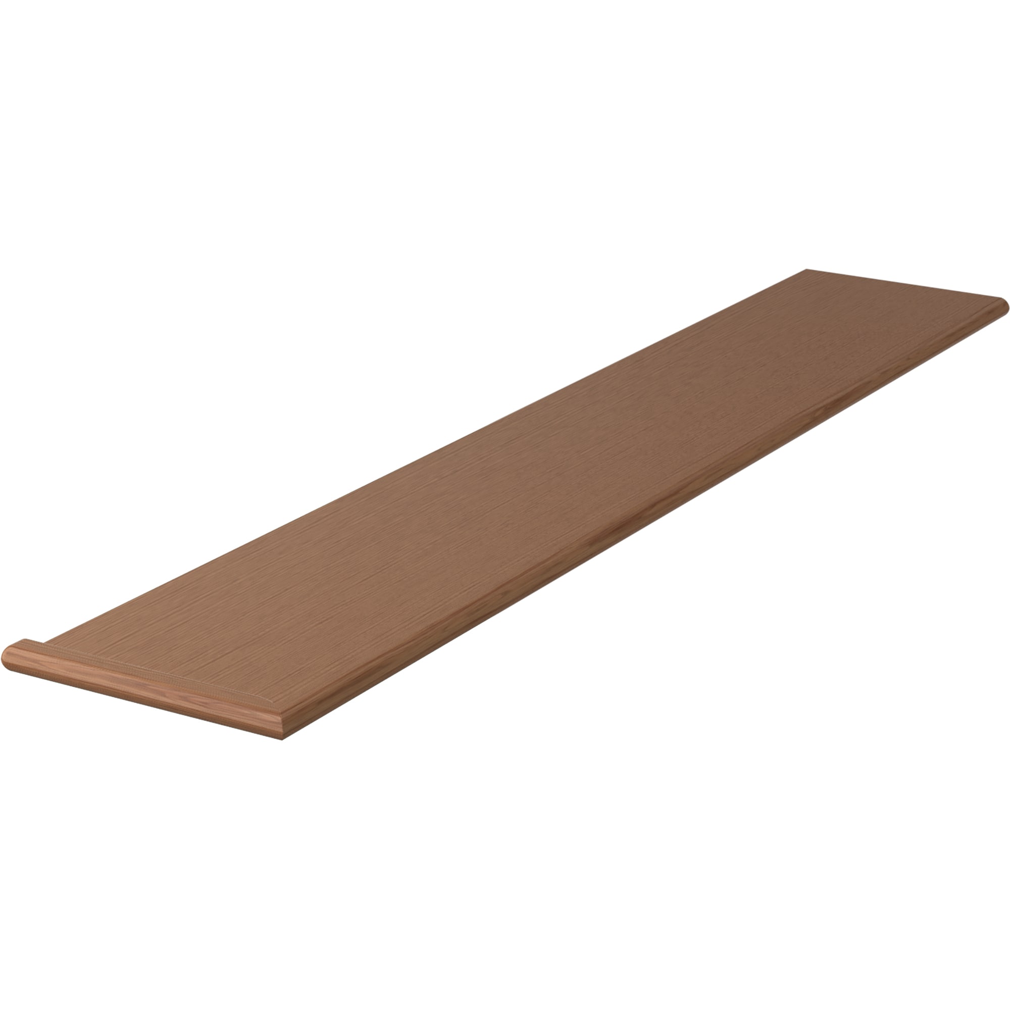 L.J. Smith Stair Systems 807011X60LH-WO 60-in x 11.5-in x 1-in Brown White oak Left return Bullnose Stair Tread