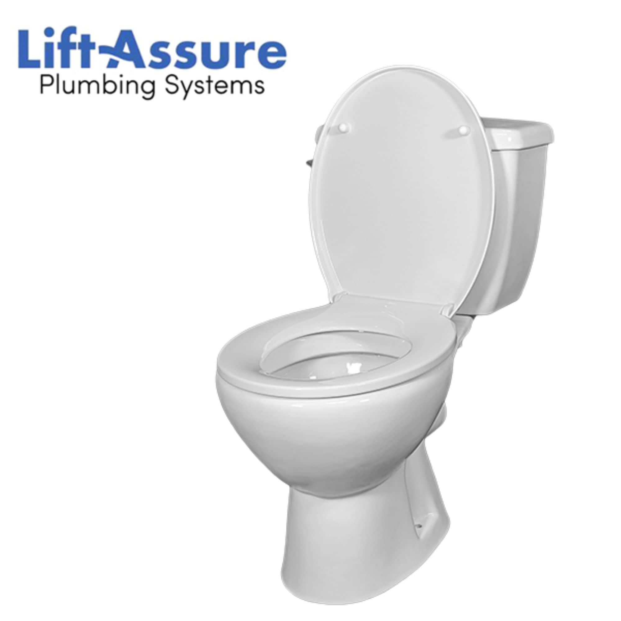 White Round Dual Flush High Efficiency Toilet Kit
