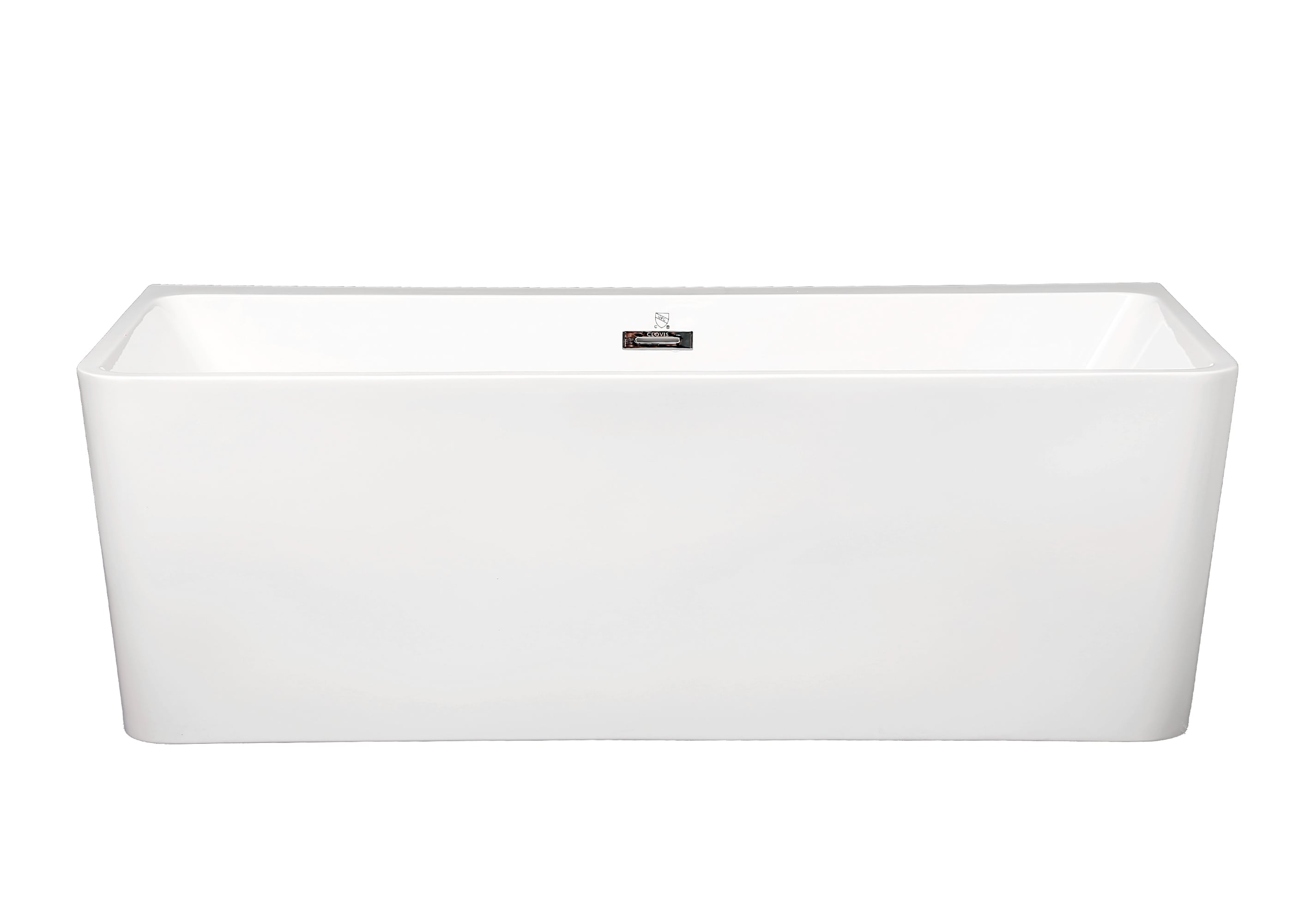Clihome W54-CLO-326721 28.76-Inches x 66.93-Inches White Acrylic Rectangular Undermount Soaking bathtub Drain ( Center Drain )