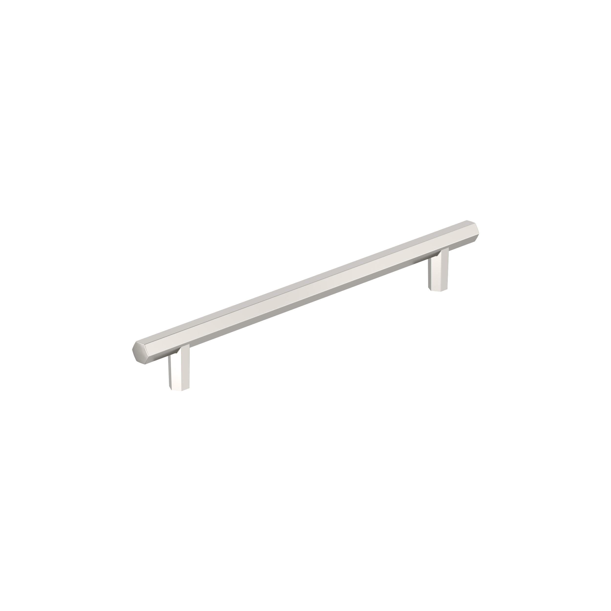 Polished Nickel 7-9/16 Inch Cabinet Bar Pull with Mounting Hardware