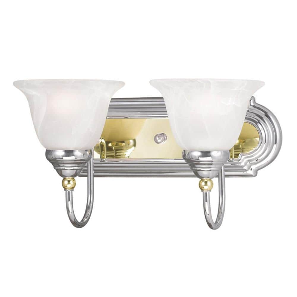 Livex Lighting 1002-52 Belmont 2 -Light Chrome Traditional Vanity light