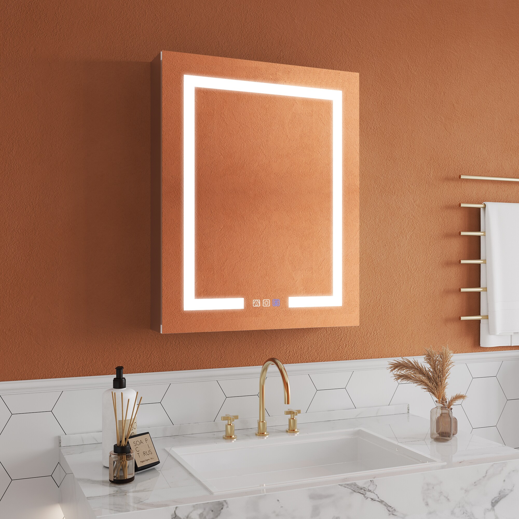 ExBrite 24 in x 30 in Lighted LED Fog Free Surface Recessed Mount