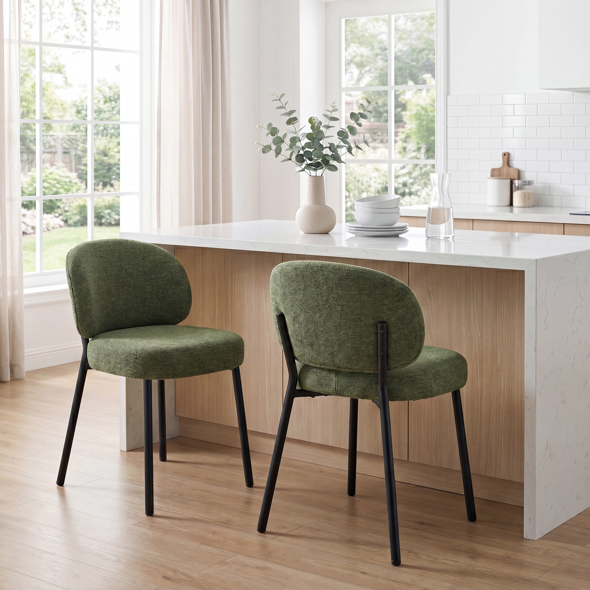 ViviHav LS-DCM31A-GN-FB Dining-Chairs - View #2
