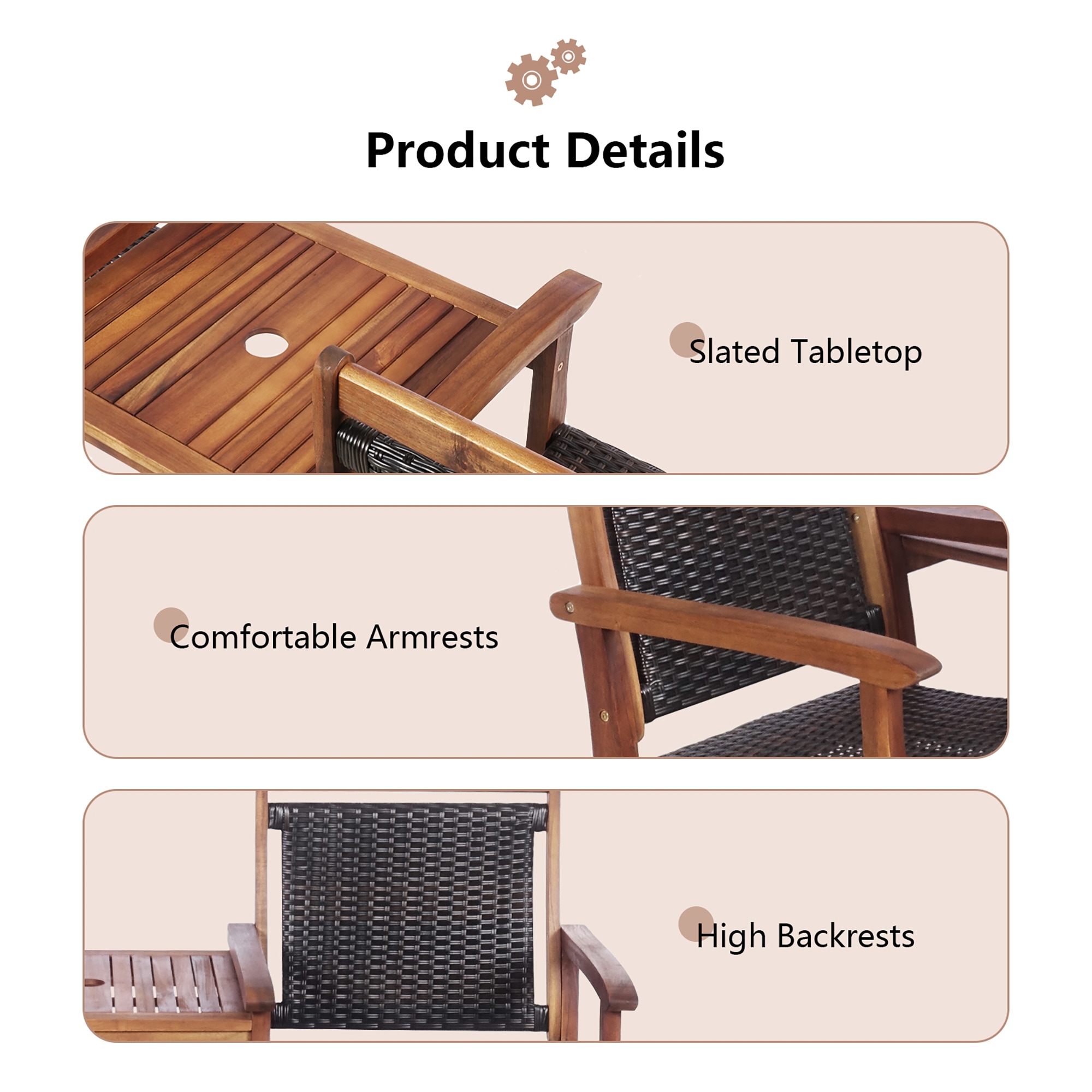 Forclover ALLC-15BK Patio-Conversation-Sets - View #5
