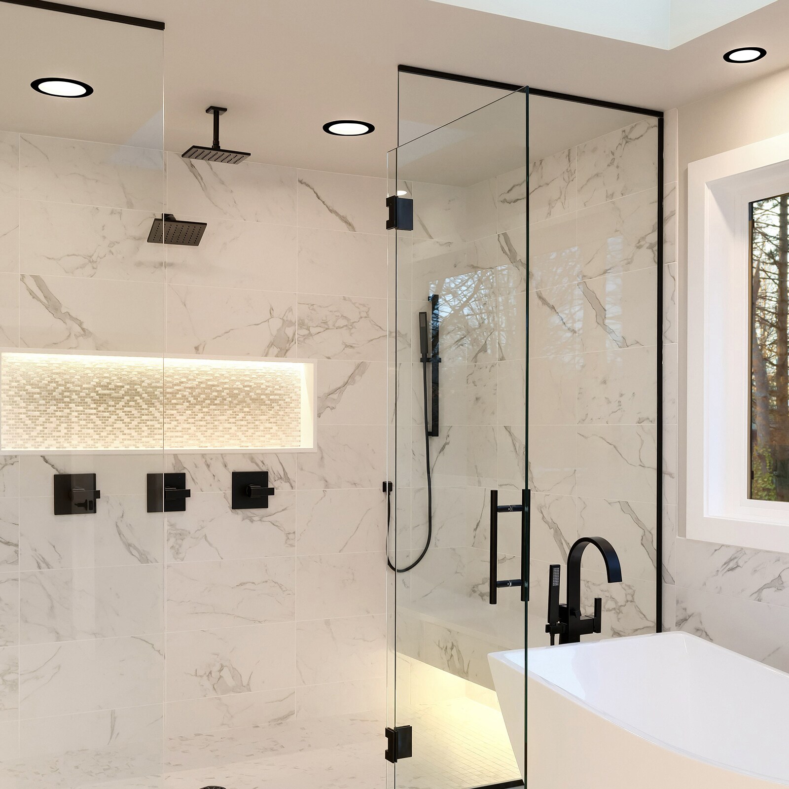 4-Inch Black Aluminum LED Canless Recessed Lighting Kit