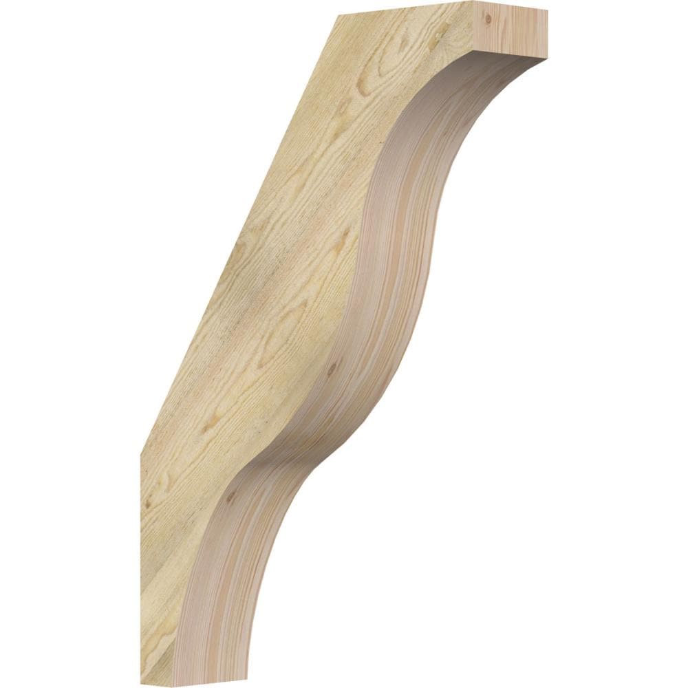 Ekena Millwork BRC06X24X36FST00RDF 6-in x 24-in x 36-in Douglas Fir Unfinished Wood Funston Rough Sawn Knee Brace