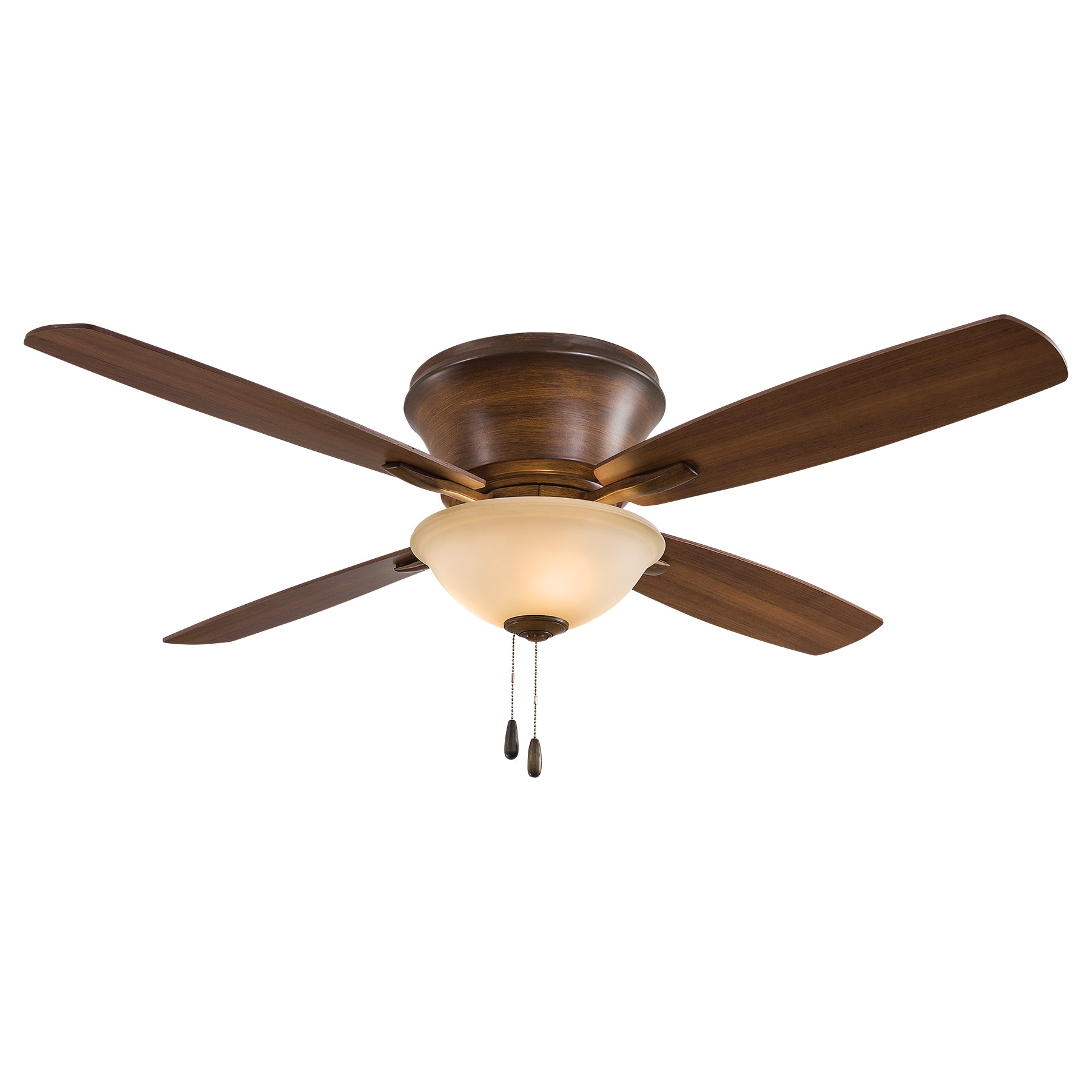Minka Aire F533L-DK Mojo II 52-in Distressed Koa Indoor Flush Mount Ceiling Fan with Light (4-Blade)