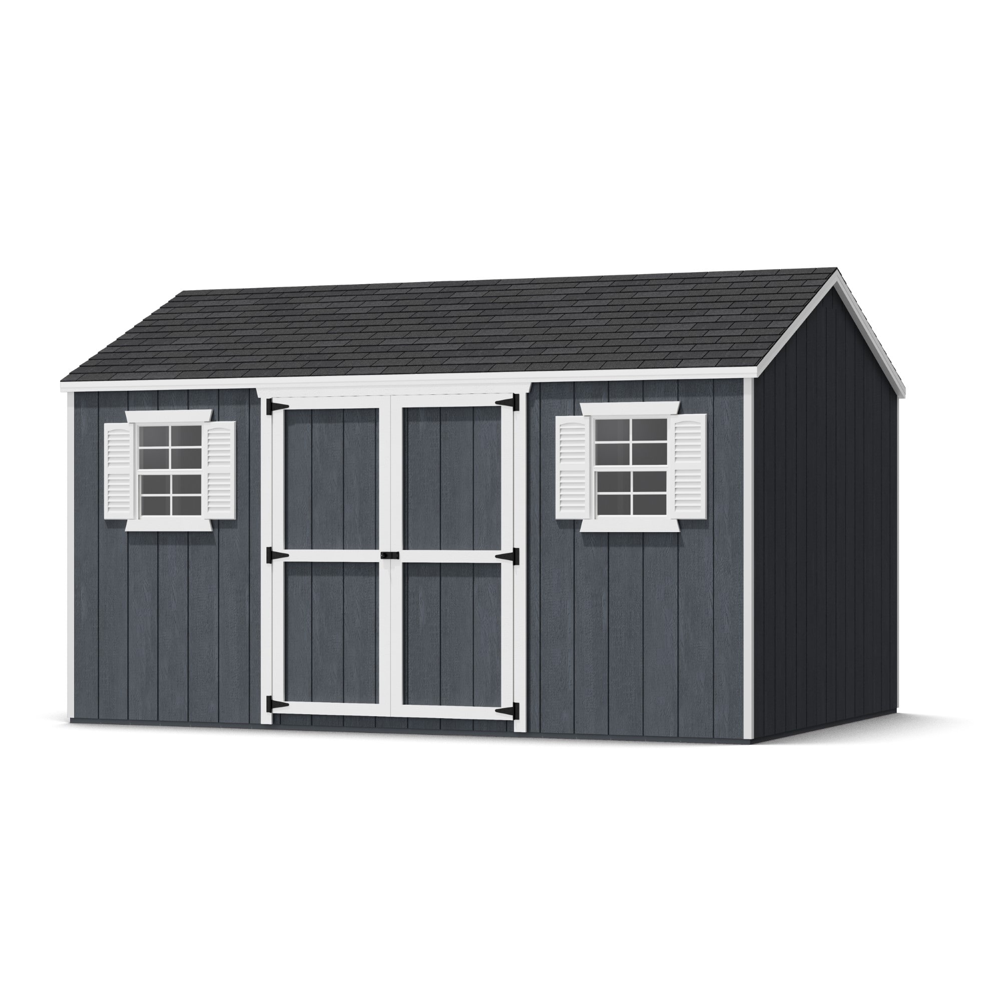 Little Cottage Co 10X14 VWS-PC Value Workshop 10-ft x 14-ft Gable Style Wood Outdoor Storage Shed with 2 Windows 2 Doors