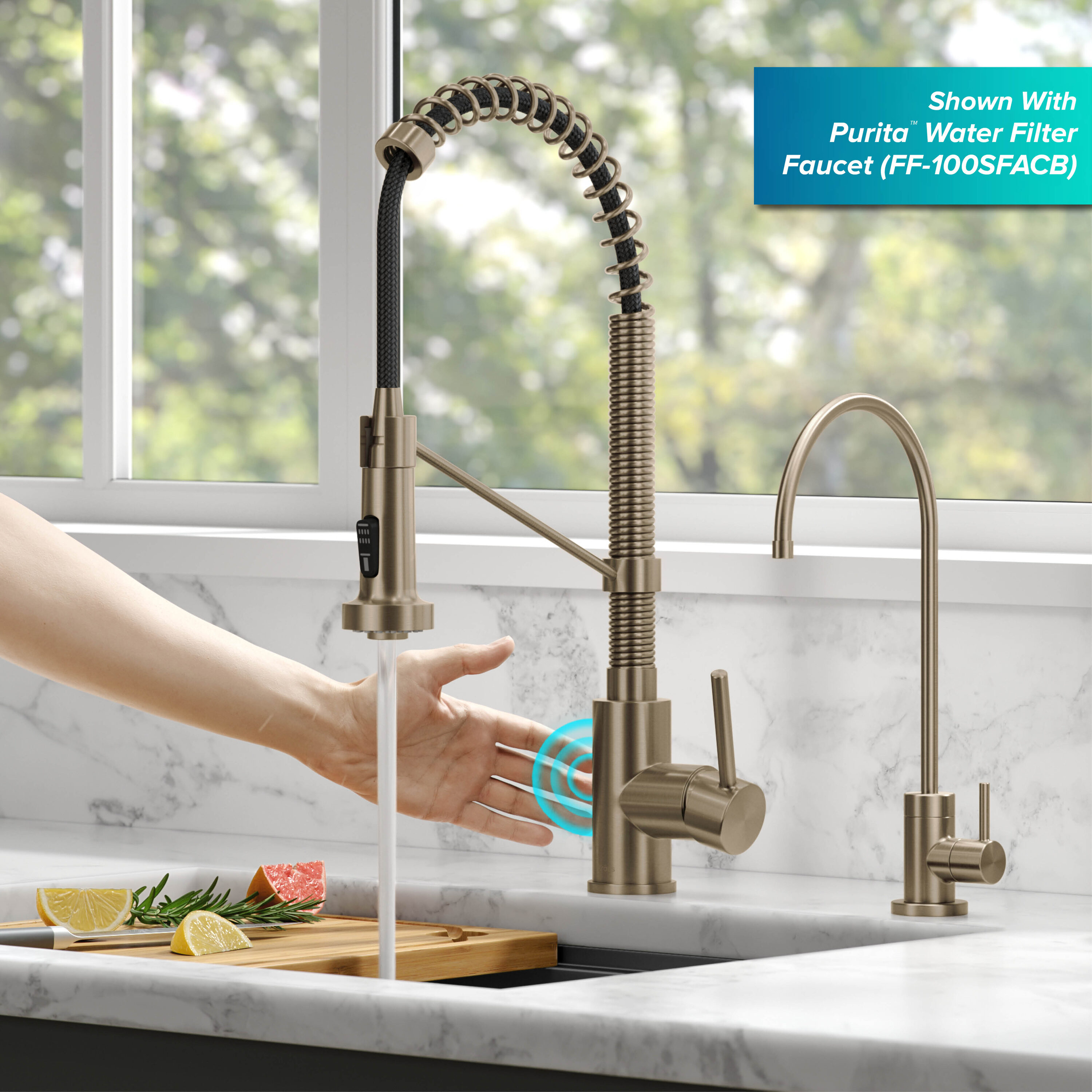 Kraus KSF-1610SFACB Kitchen-Faucets - View #2