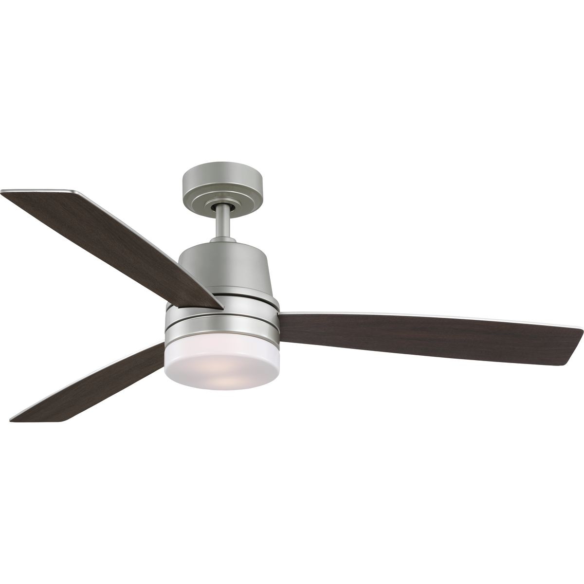 Progress Lighting P250093-152-WB Trevina IV 52-in Painted Nickel with Brushed Nickel Blades Propeller Ceiling Fan With Light - Remote Included ( 3 -Blade )