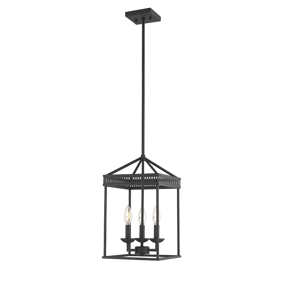 OVE Decors Henry 3-Light Black Modern/Contemporary Lantern LED Mini ...