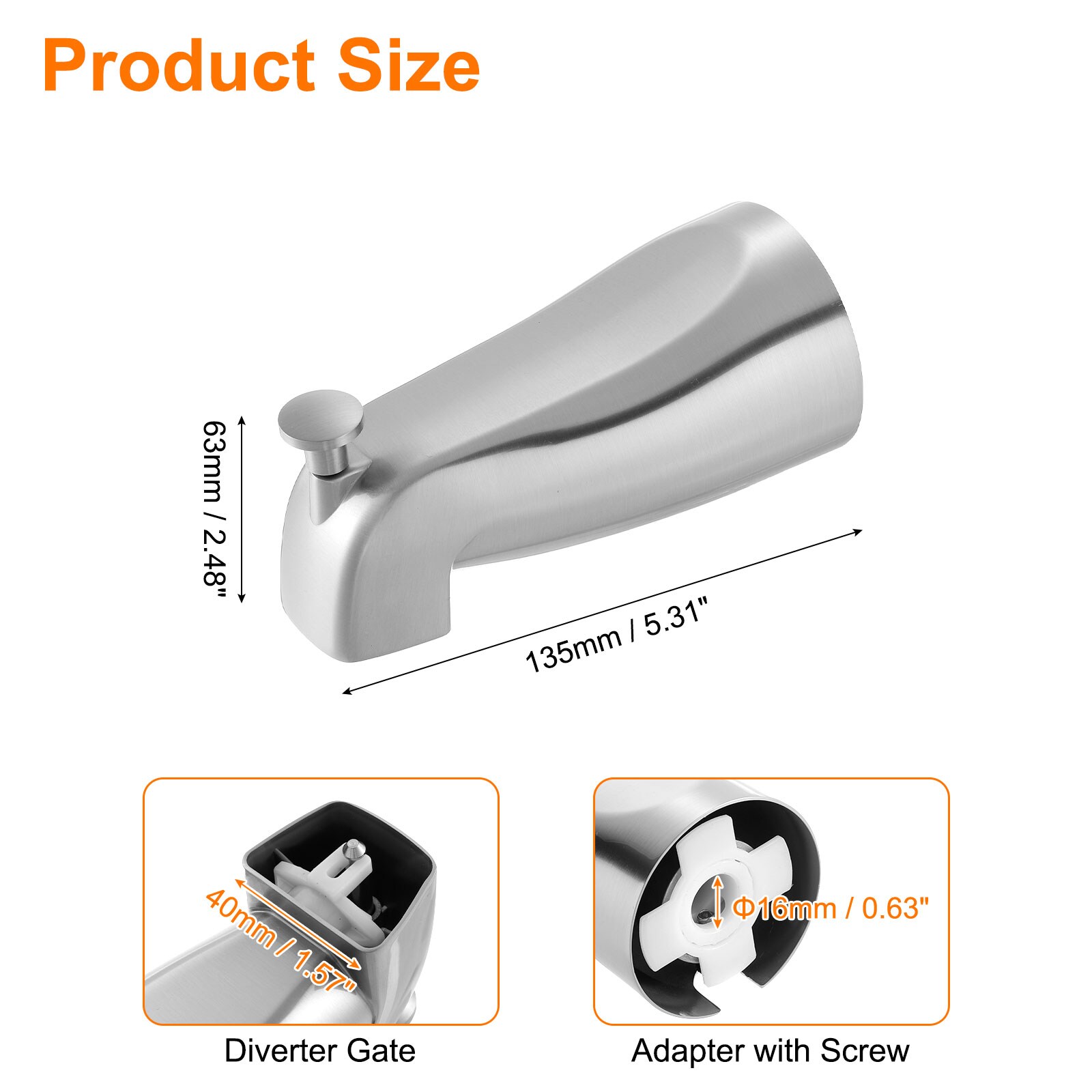 Unique Bargains S25093000UX8452 Roman-Tub-Faucets - View #2