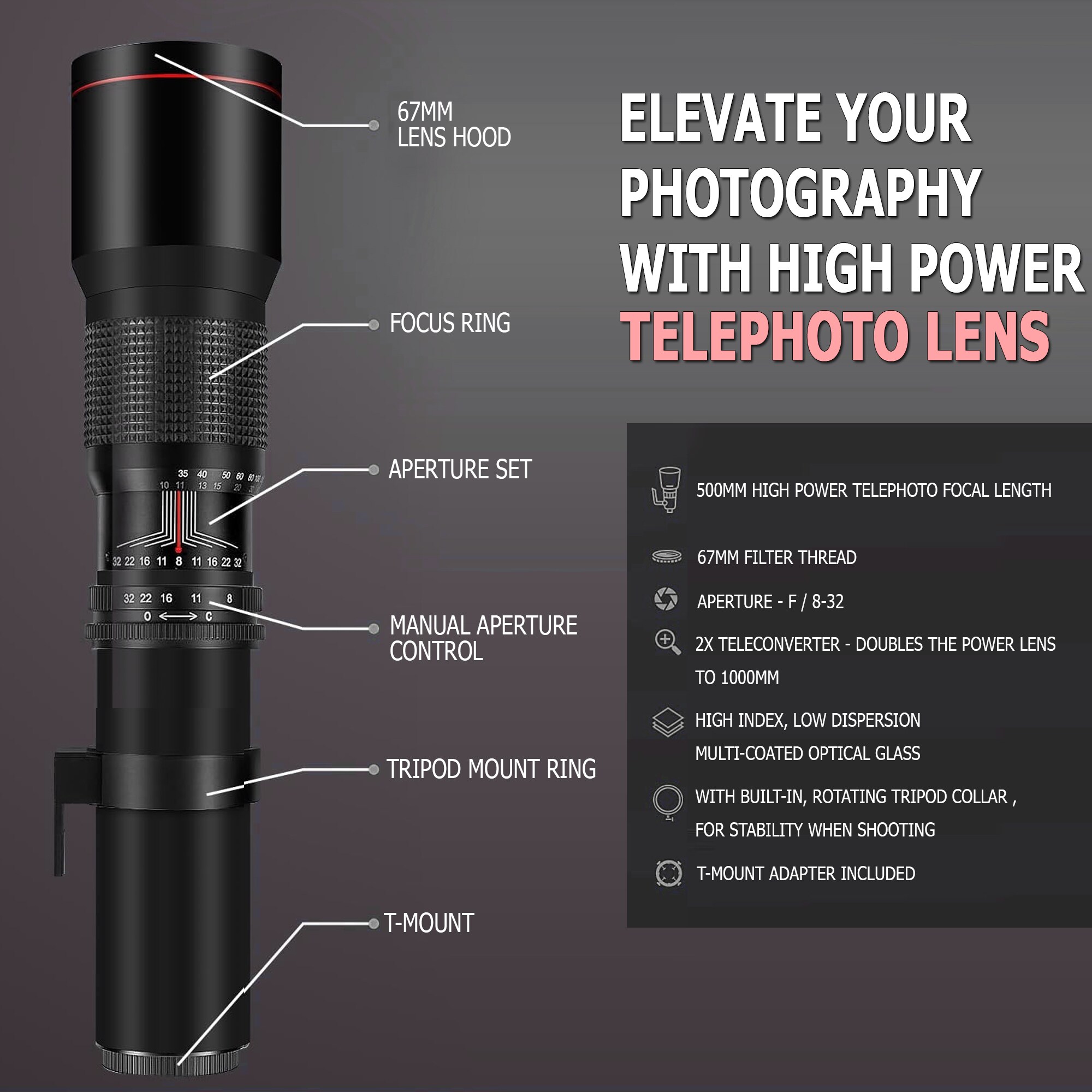 Bower SLY500-F8-0-EOS-R Smartphone-Camera-Accessories - View #2