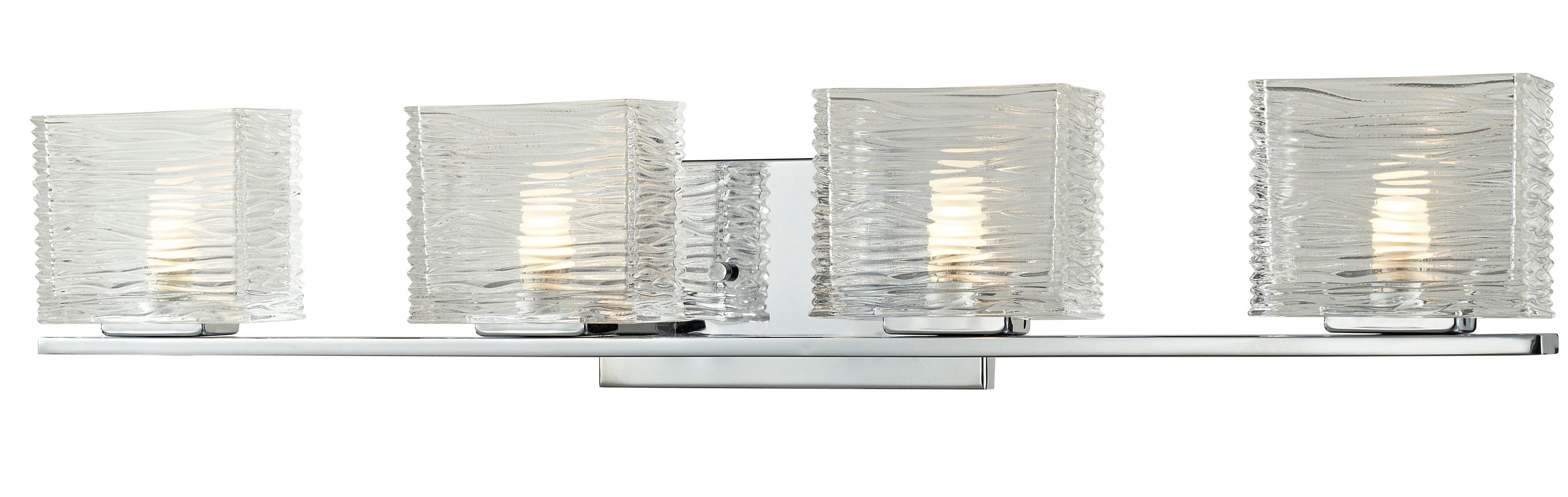 Z-Lite 3025-4V-LED Jaol 31.25-in 4-Light Chrome LED Modern/Contemporary Vanity Light
