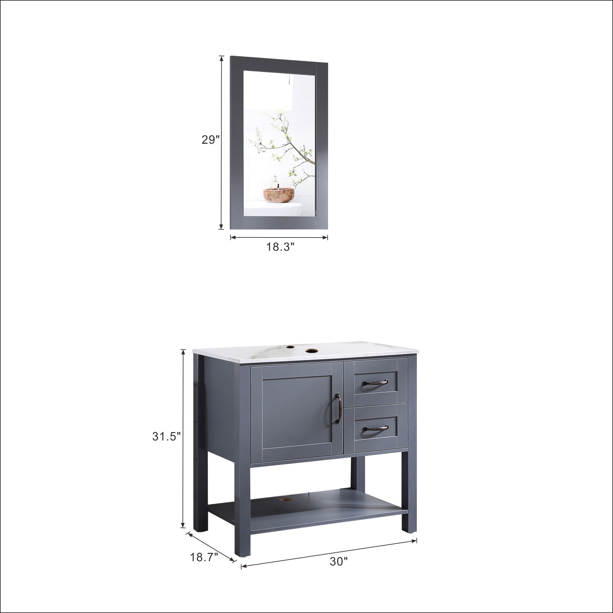 Forclover ALGY-08W1 Bath-Vanity-Combo - View #2