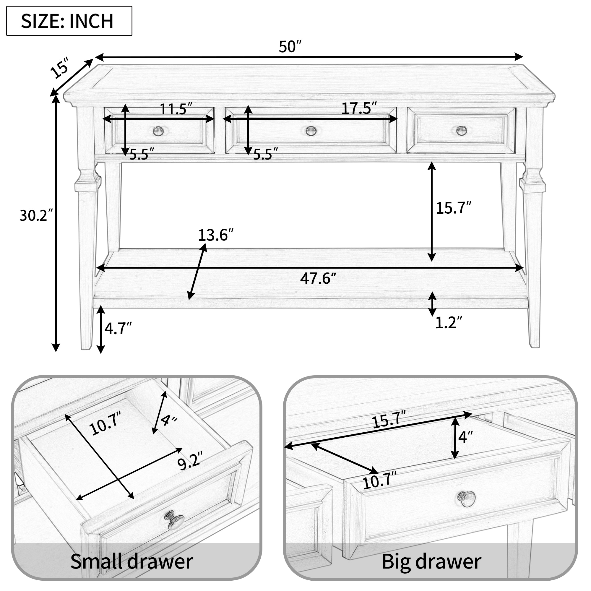 Vynxaria LS0505-71599AAP Console-Sofa-Tables - View #3