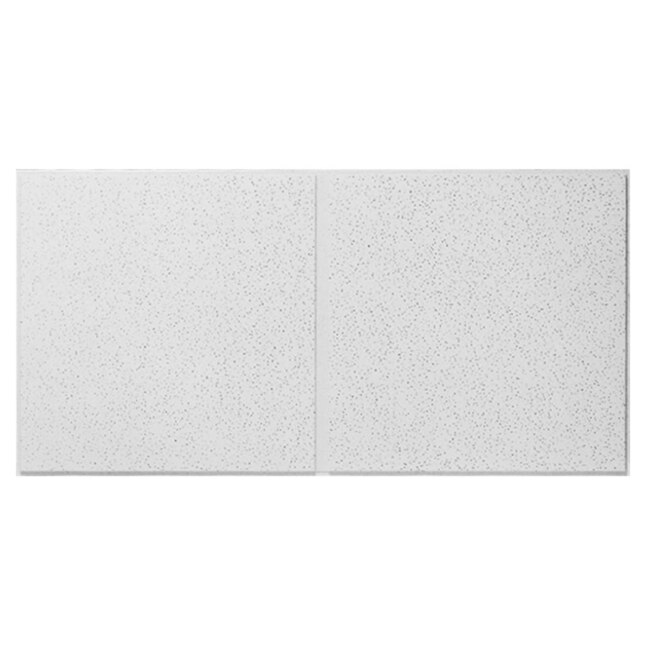 Armstrong Ceilings 48-in x 24-in Fine Fissured Second Look 8-Pack White Patterned 15/16-in Drop Acoustic Panel Ceiling Tiles Armstrong Ceilings 48-in x 24-in Fine Fissured Second Look 8-Pack White Patterned 15/16-in Drop Acoustic Panel Ceiling Tiles