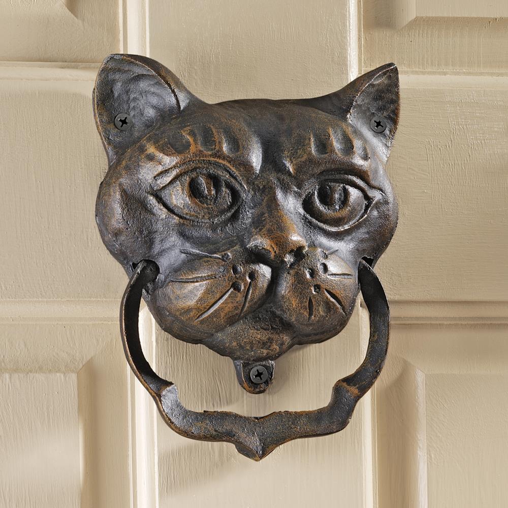 Design Toscano Black Cat 7-in Entry Door Knocker in the Door Knockers  department at