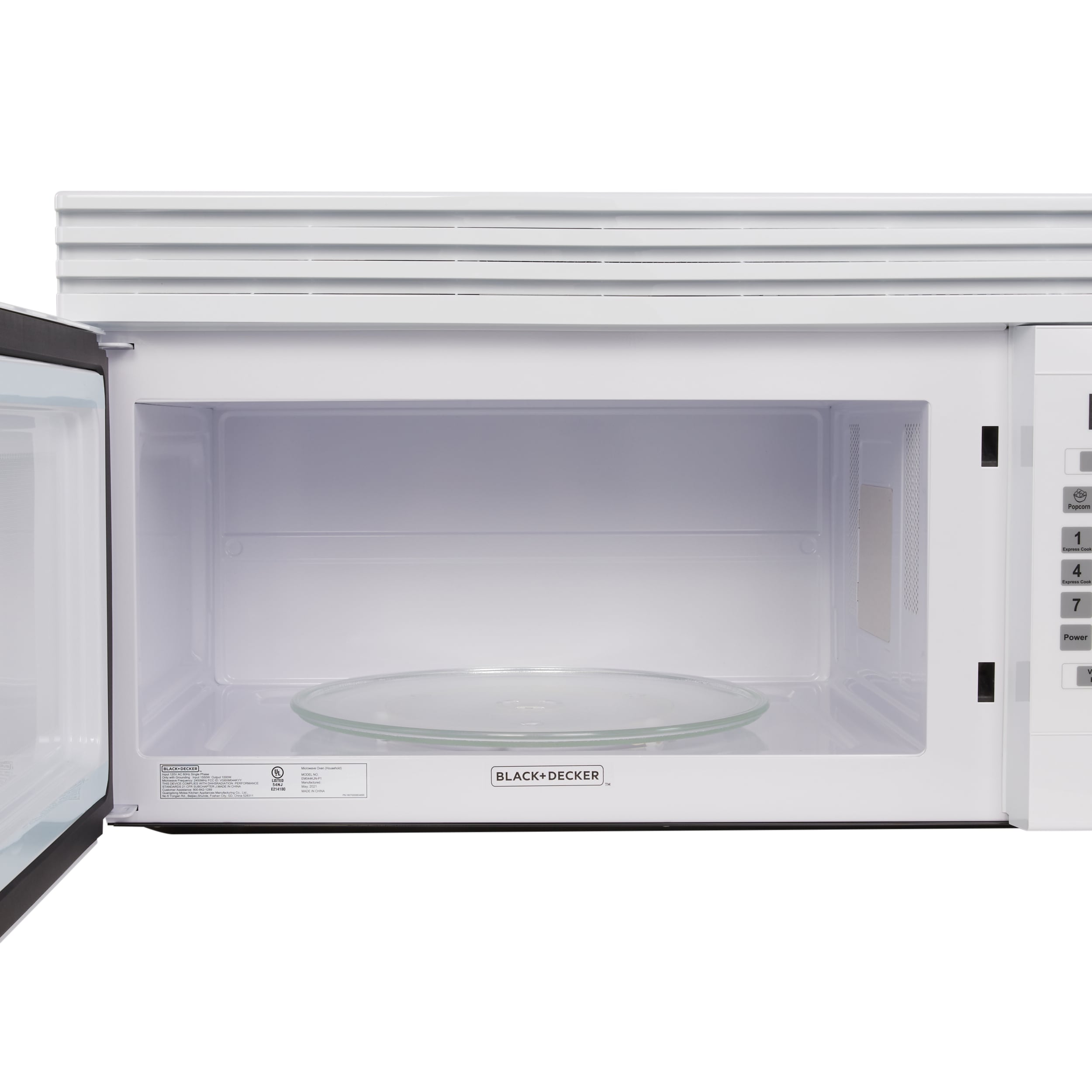 Black+Decker 1.6-Cu.Ft. Over-Range Microwave with Top Mount Air Vent -  9654292