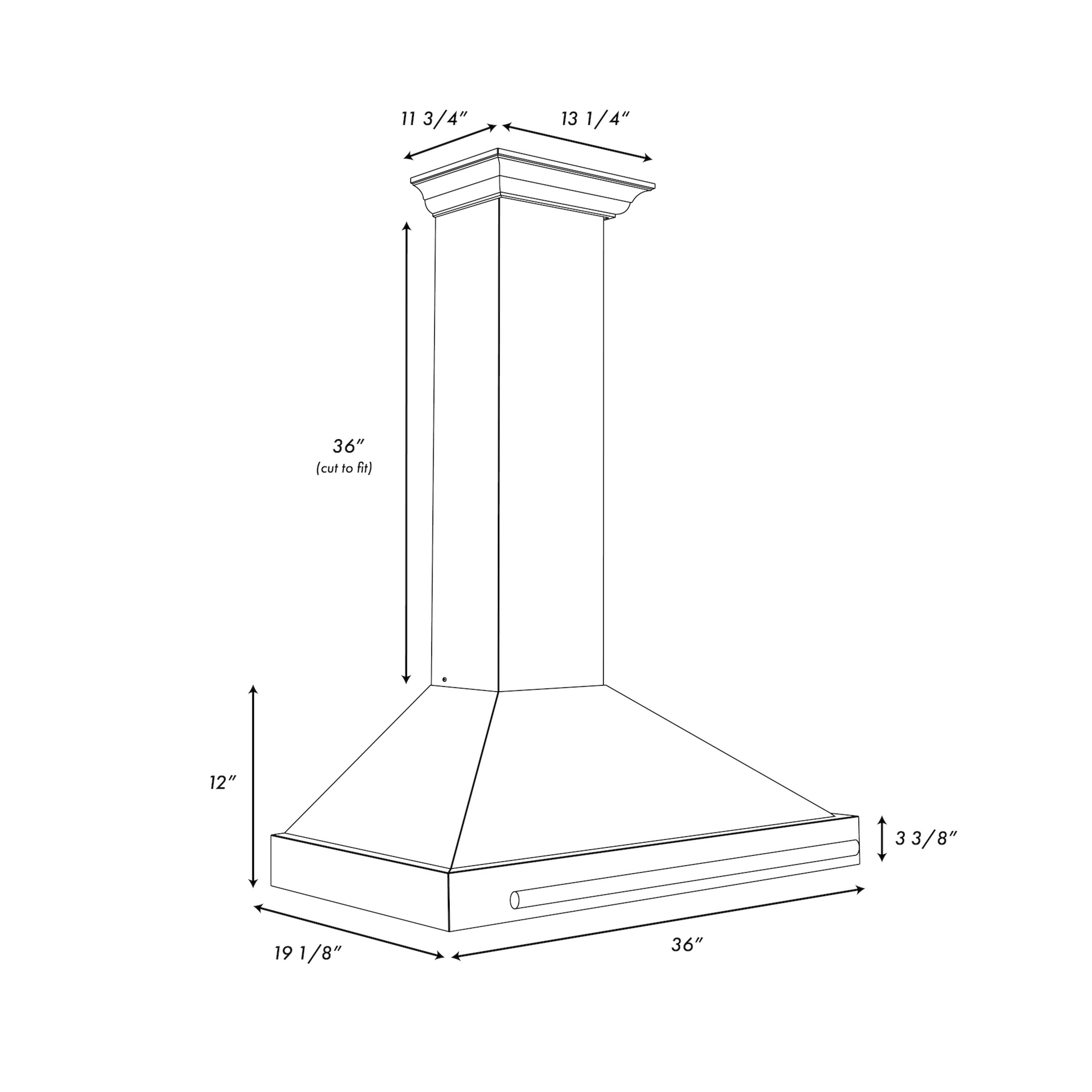 ZLINE KITCHEN & BATH KB4STZ-BLM36-G Wall-Mounted-Range-Hoods - View #10