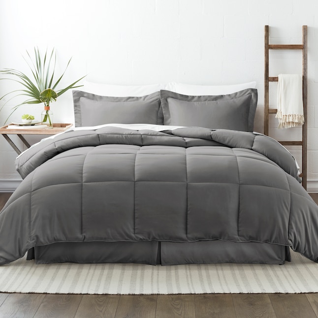Gray California King Comforter Set, California King Size Bed Bedding