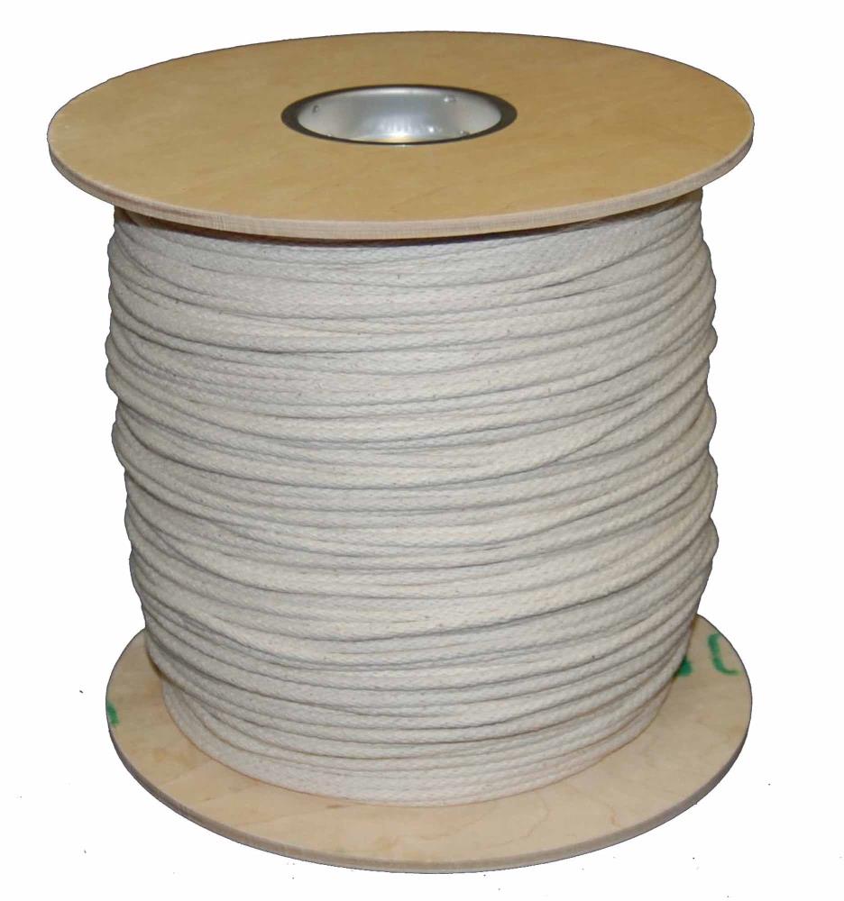 Solid Braid Construction Cotton Sash Cord - 3/16 inch x 100 Feet - Durable Cordage