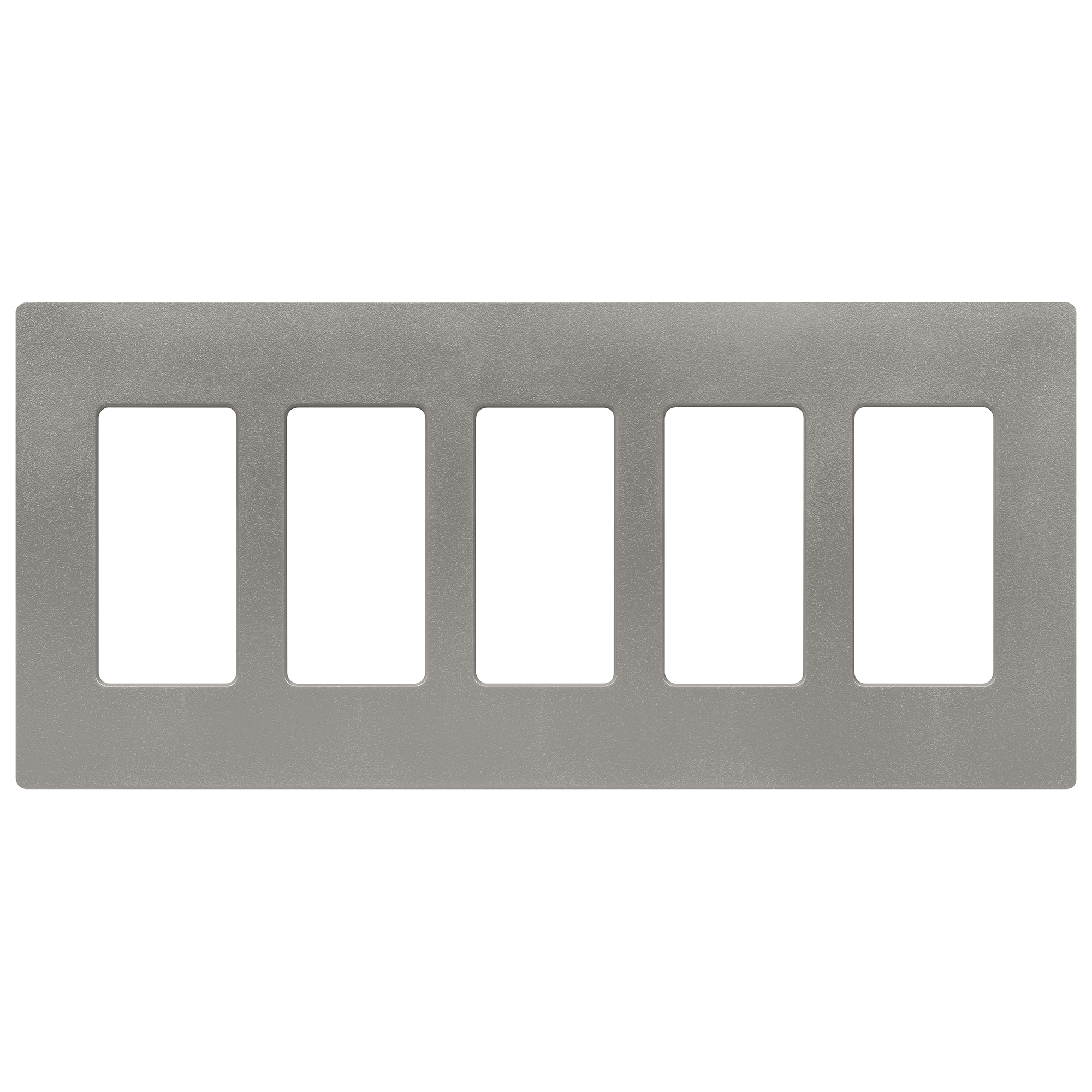 Lutron SC-5-CS Claro 5 -Gang Standard Size Cobblestone Plastic Indoor Screwless Decorator Wall Plate