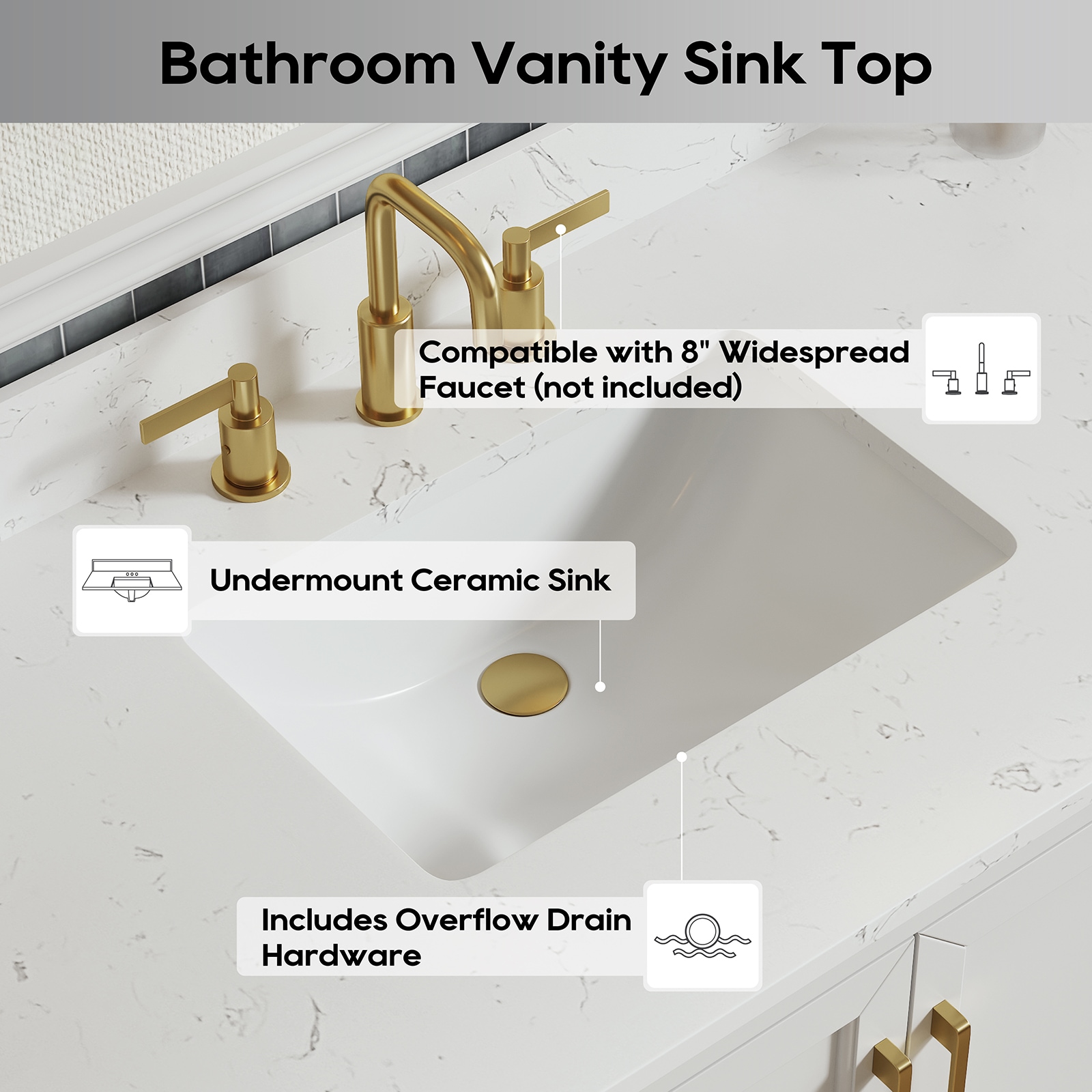 DELUXE LIVING V24028-48FG Bath-Vanity-Combo - View #11