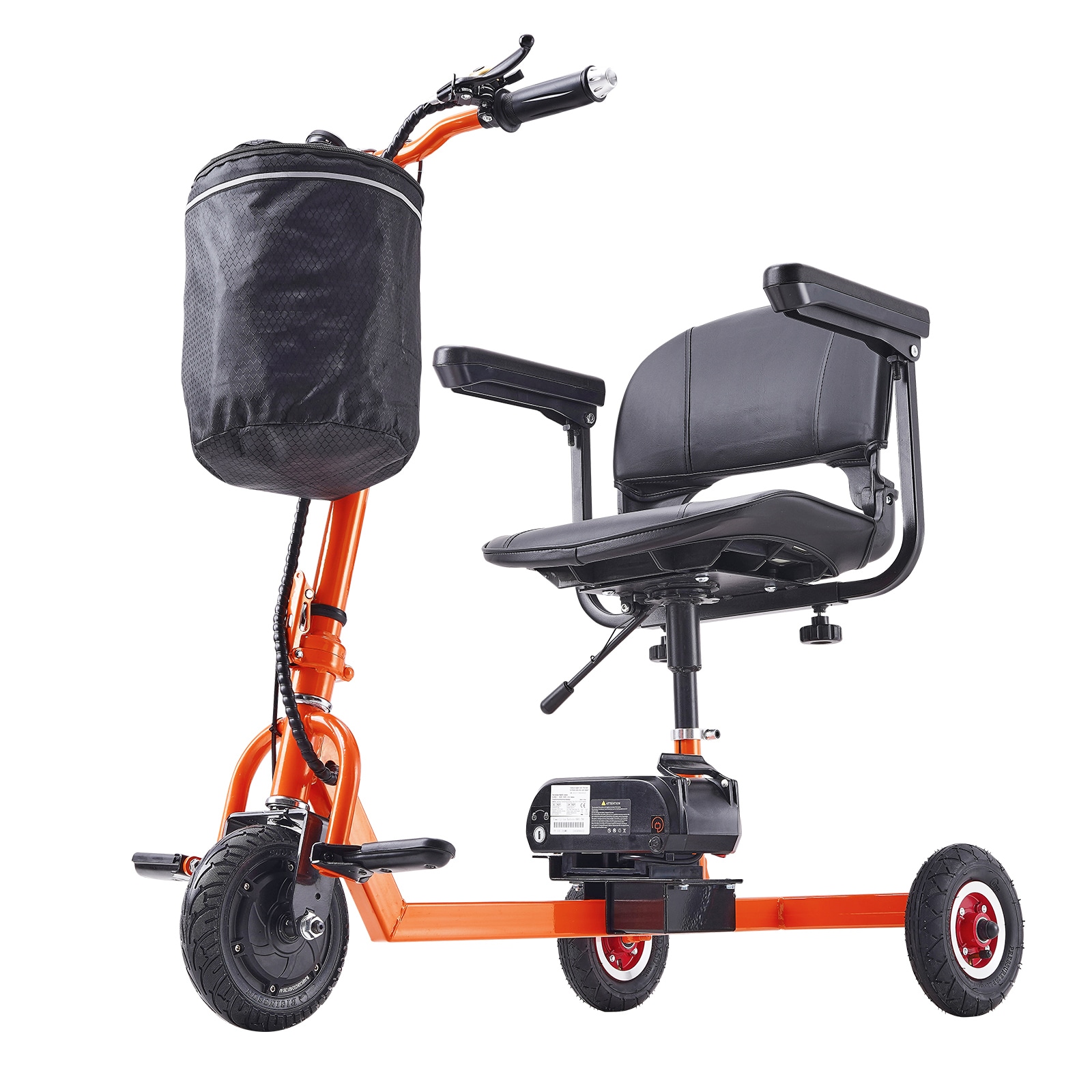 Tinyhomie Foldable 3 Wheel Mobility Scooter for Seniors Portable Electric Powered Mobility Scooter with 12 Mile Long Range All Terrain Travel Wheelchair with 48V Lithium-ion Battery Max Support 330LBS