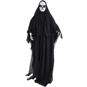 Haunted Hill Farm 5-ft Moaning Lighted Animatronic Reaper Free Standing ...