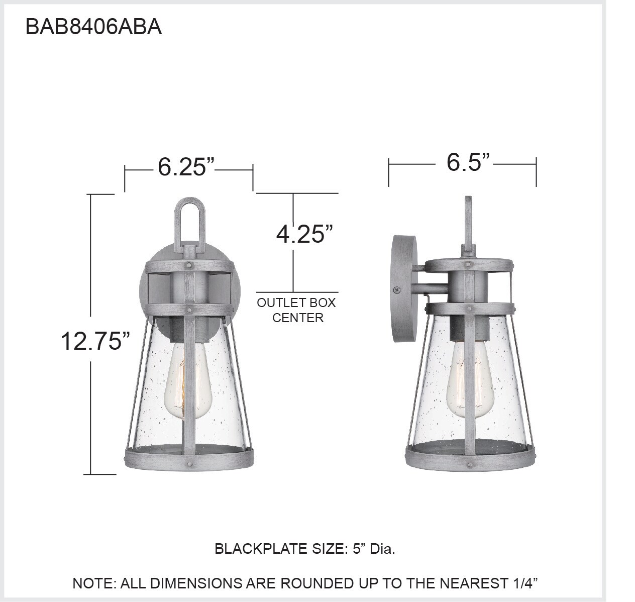 Quoizel BAB8406ABA Outdoor-Wall-Lighting - View #5