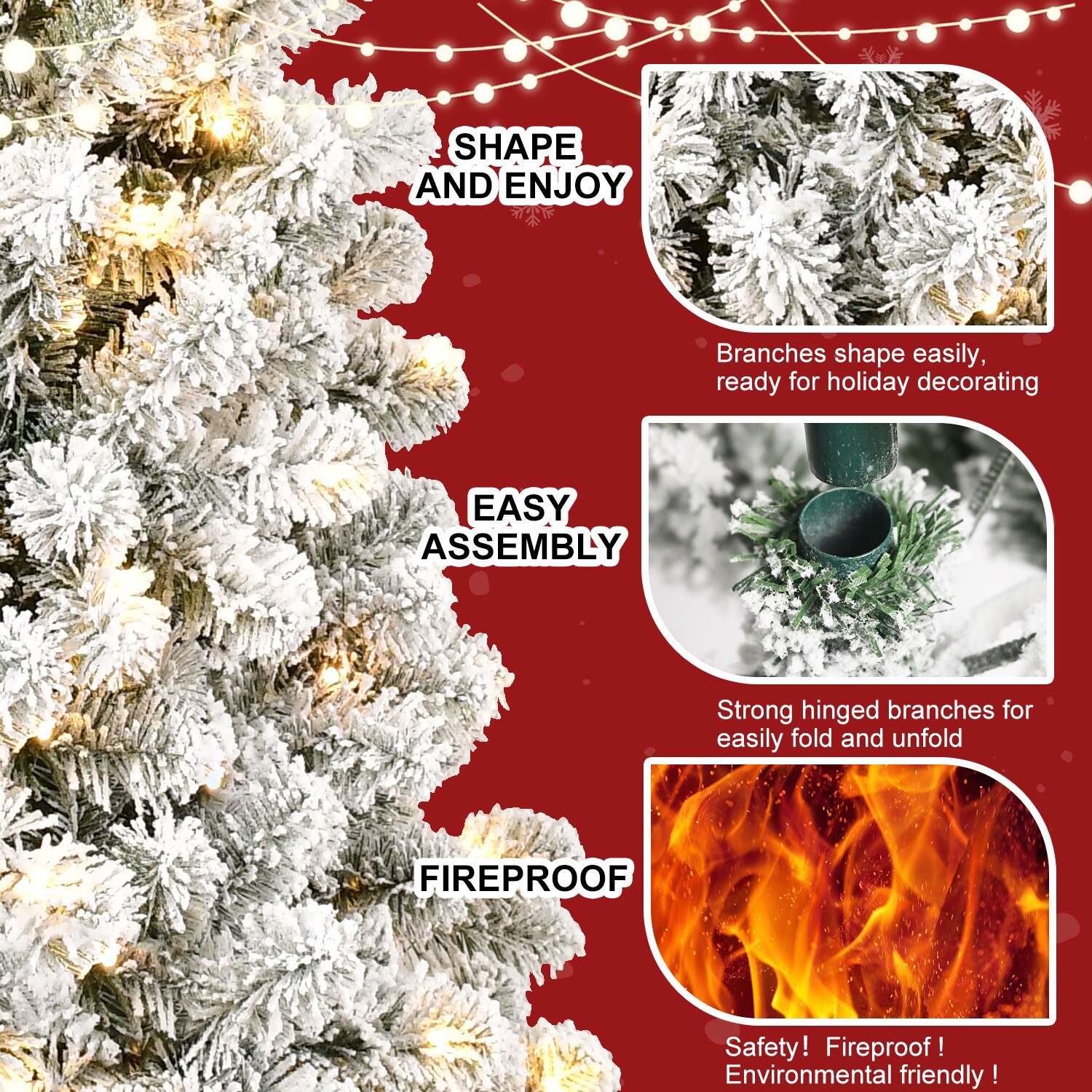 WELLFOR GD-PDV4Y-GN Artificial-Christmas-Trees - View #5