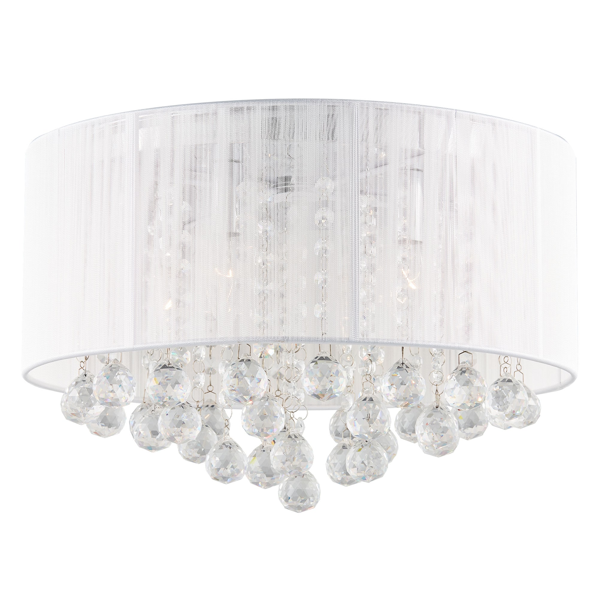 CO-Z HCF-1319-11 4 -Light 16-in Chrome Flush Mount Light