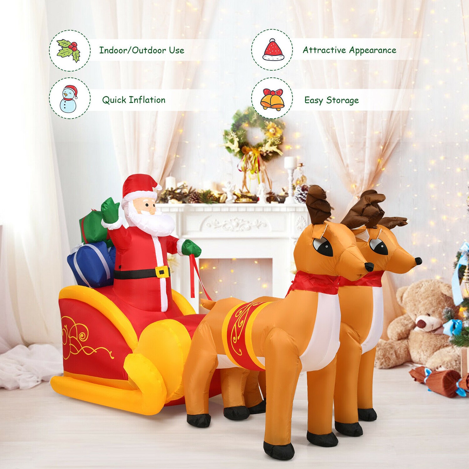 WELLFOR HYZ22833US Christmas-Inflatables - View #3