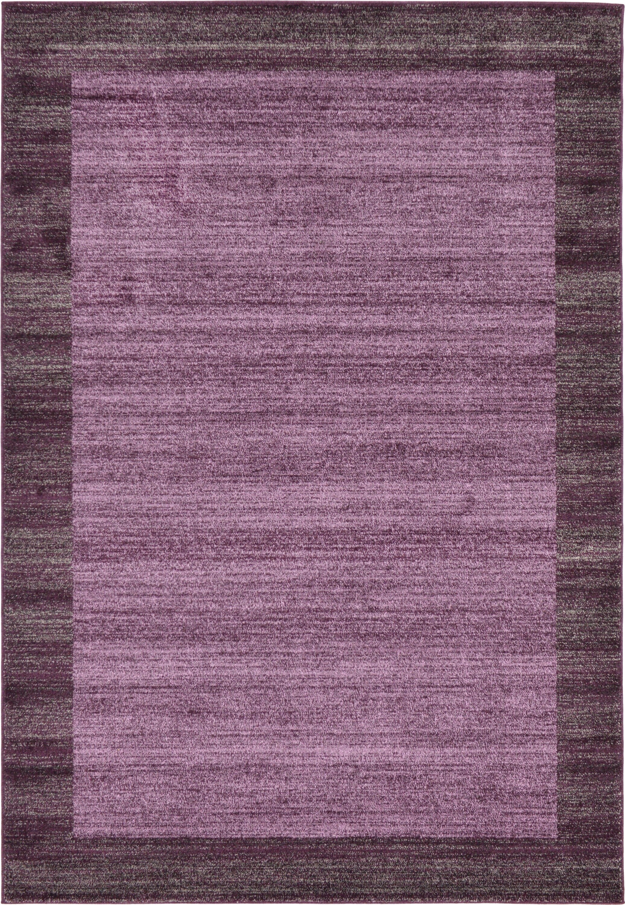 Unique Loom 3130969 Abigail Del Mar 6 x 9 (ft) Loomed Polypropylene Violet/Ivory Rectangular Indoor Border Area rug