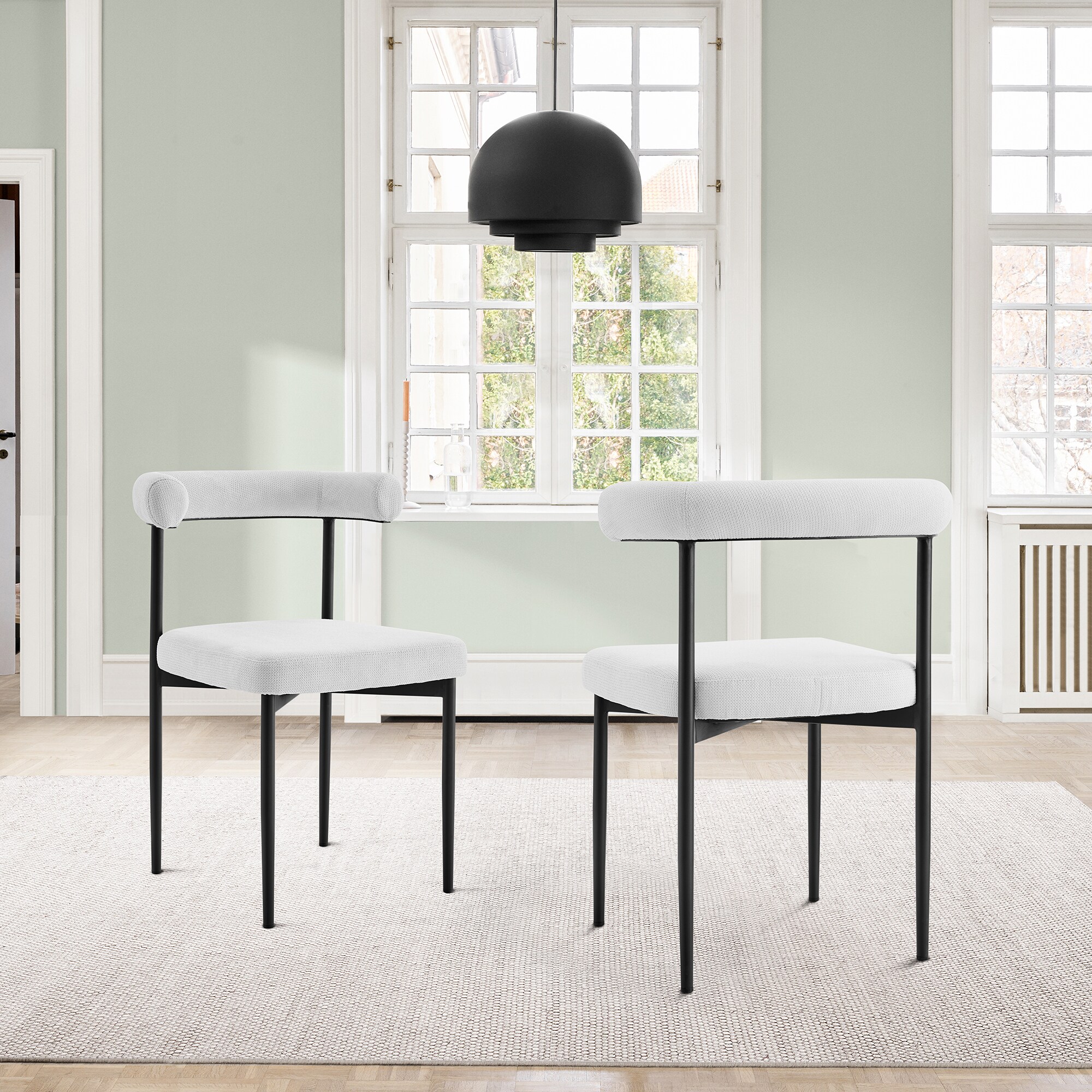 Armen Living LCSNSIBLKCR Dining-Chairs - View #2