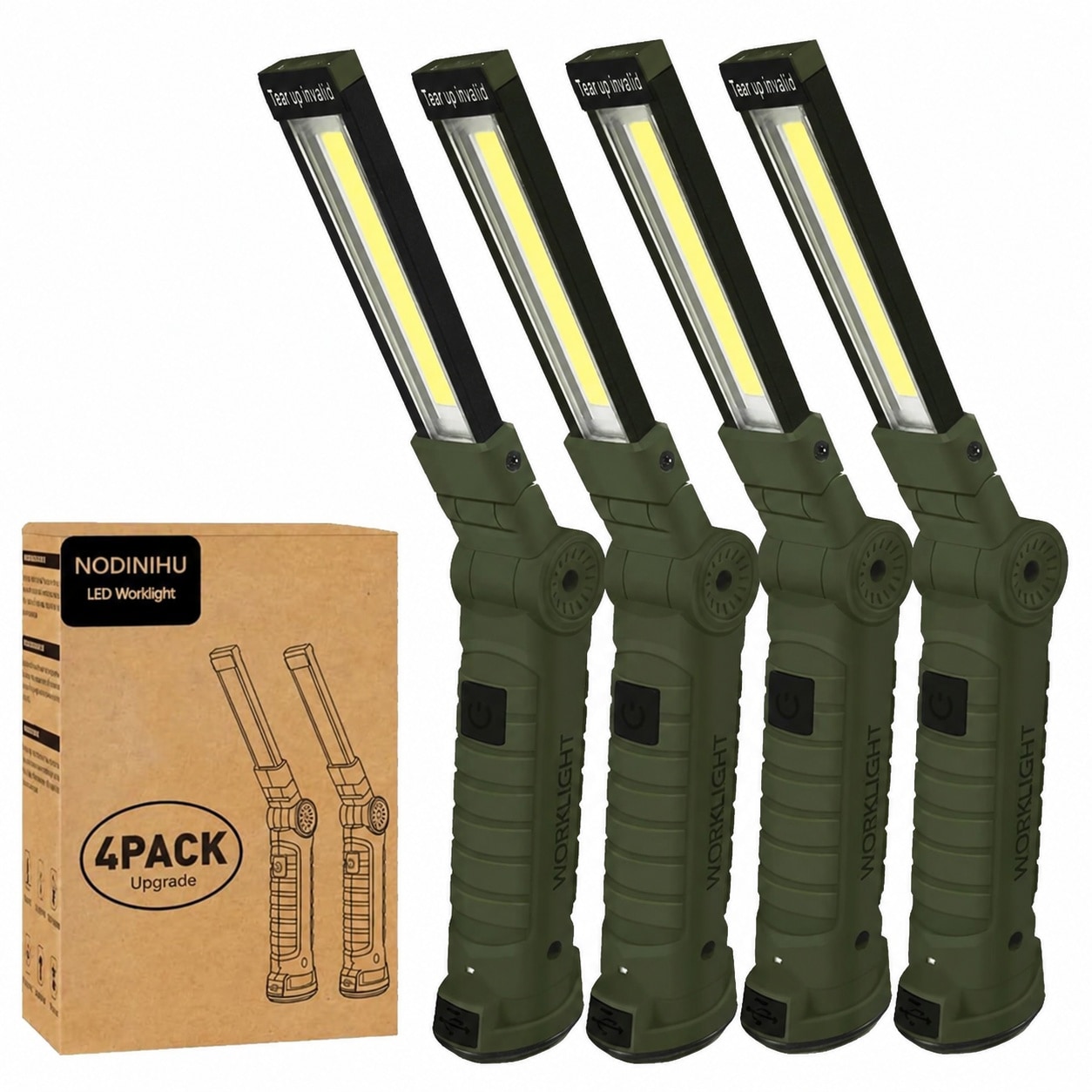 JVFCXXV  Portable Work Light Magnetic Base Hanging Hook 360 Degree Rotation Five Modes COB LED 700 Lumens Foldable Inspection Light for Car