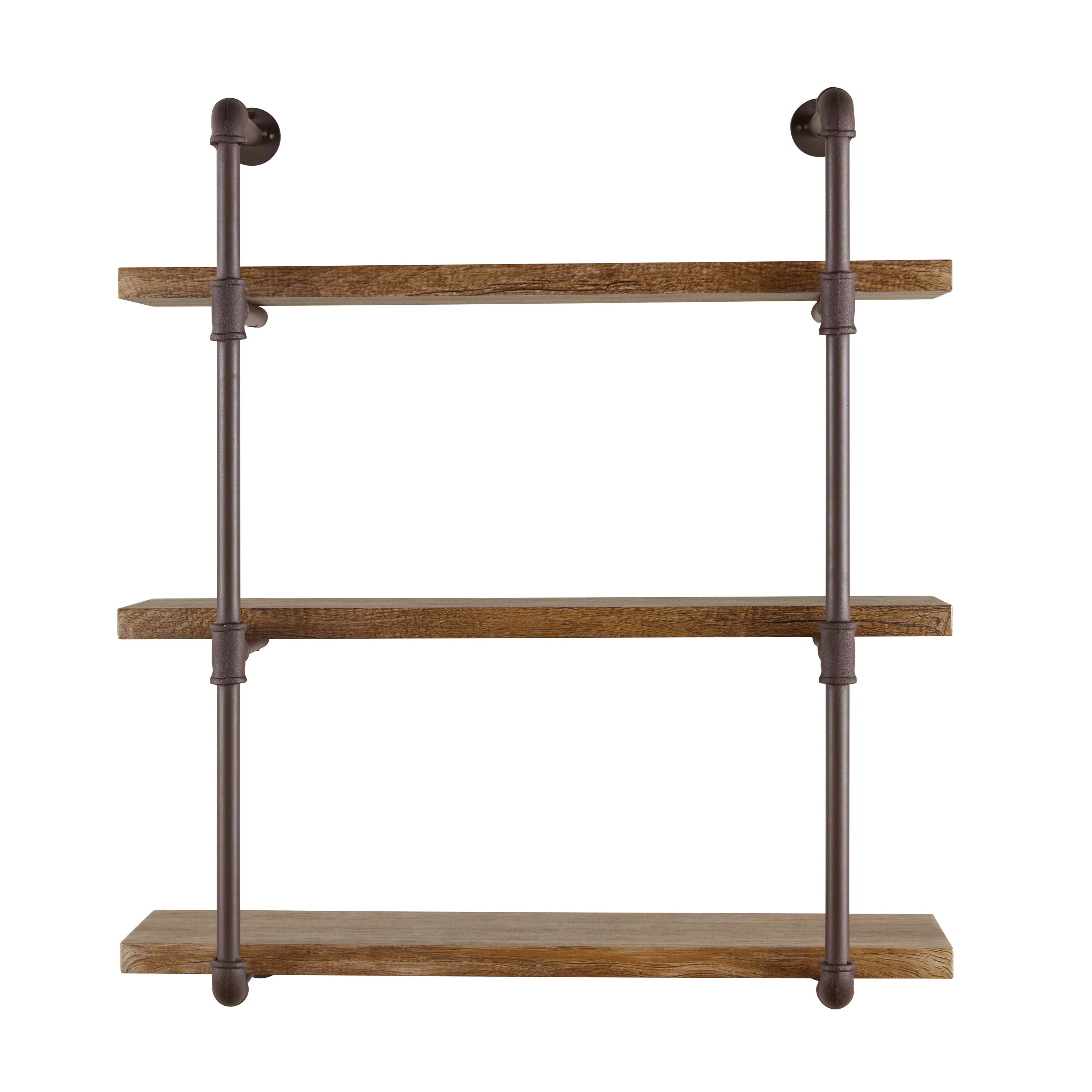 Danya B. Brown Tiered Shelf 31.5-in L X 12.5-in D (3 Decorative Shelves ...