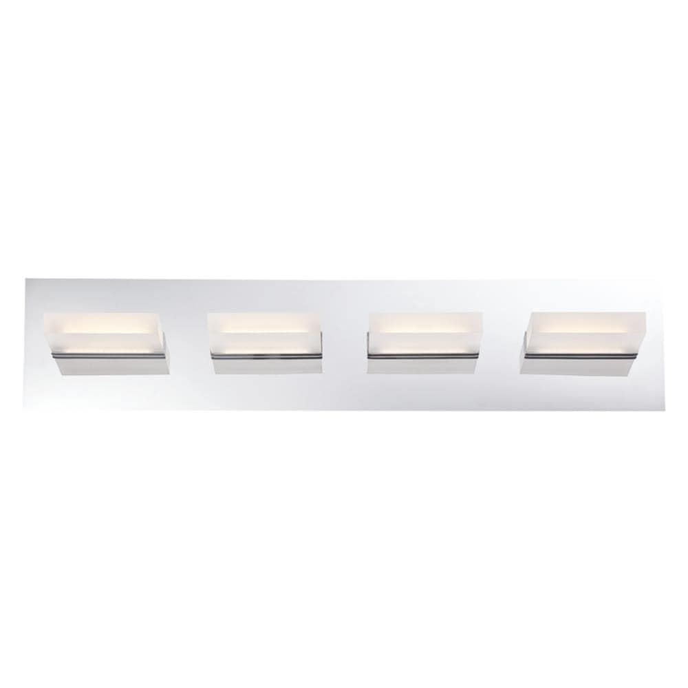 Eurofase 28021-018 Olson 24-in 4-Light Chrome LED Modern/Contemporary Vanity Light