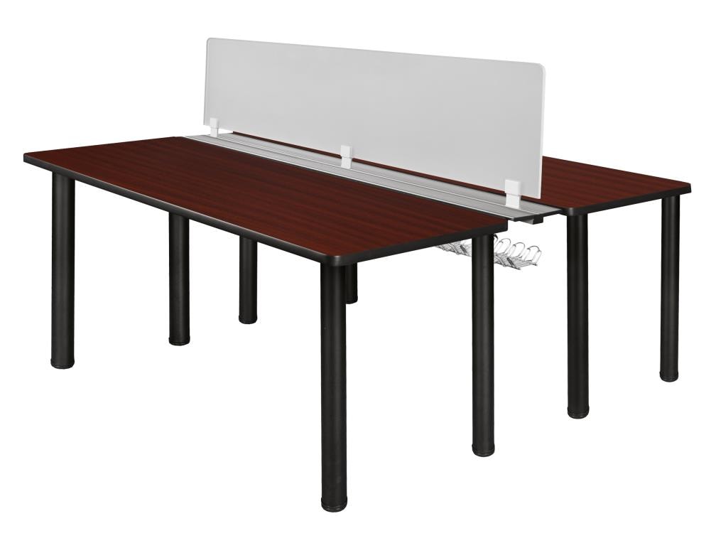 Regency MBSPD6624MHBPBK Kee Desking 58-in Brown Modern/Contemporary 2-person Desk