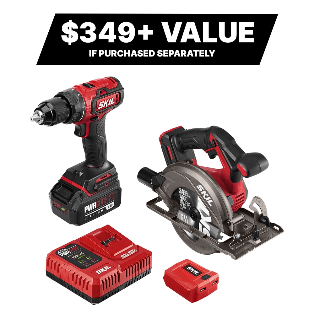 2-Tool Brushless Power Tool Combo Kit (1-Battery Included and Charger Included) | - SKIL CB7475-1A