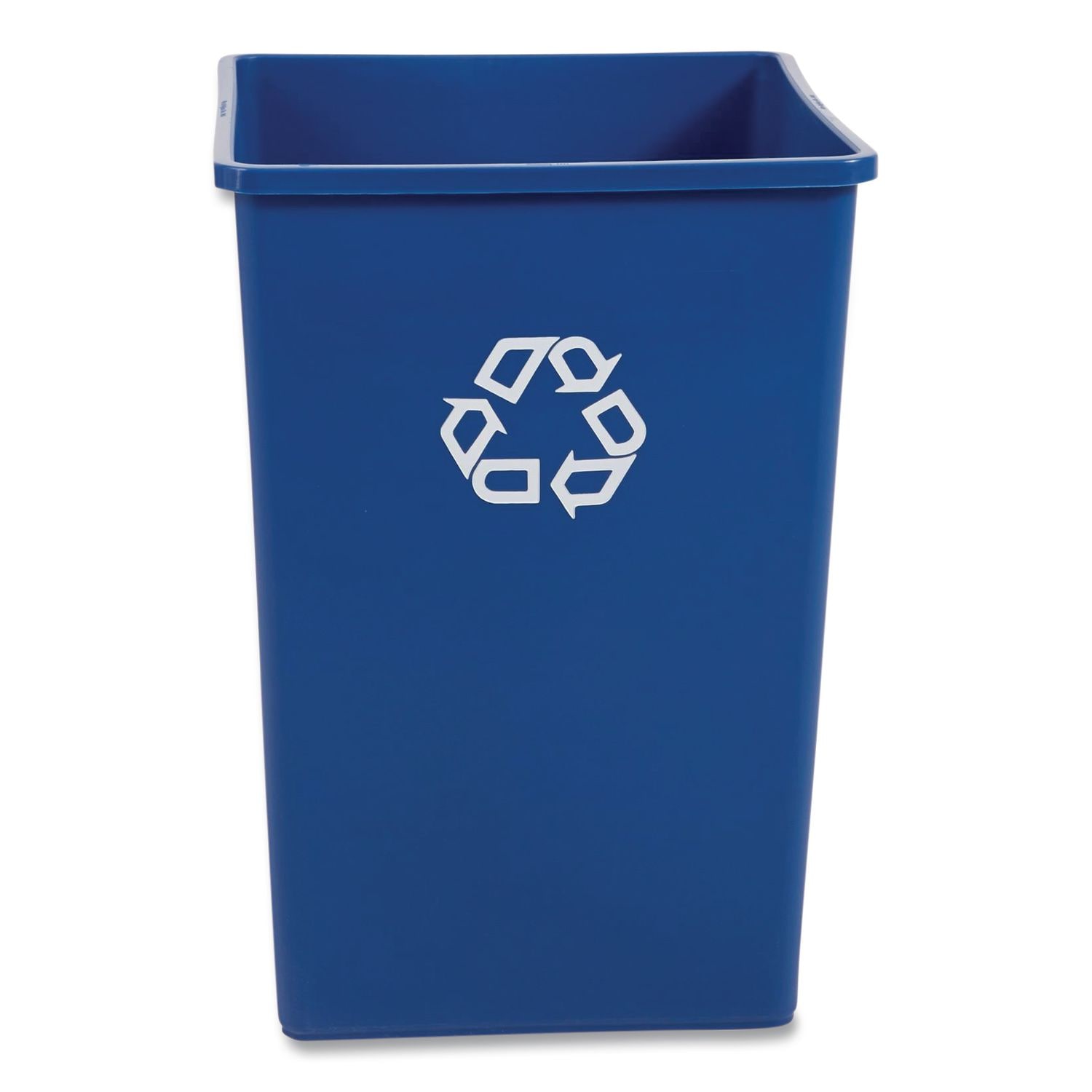 Rubbermaid Commercial Products - Square Recycling Container 35 gal Plastic Blue