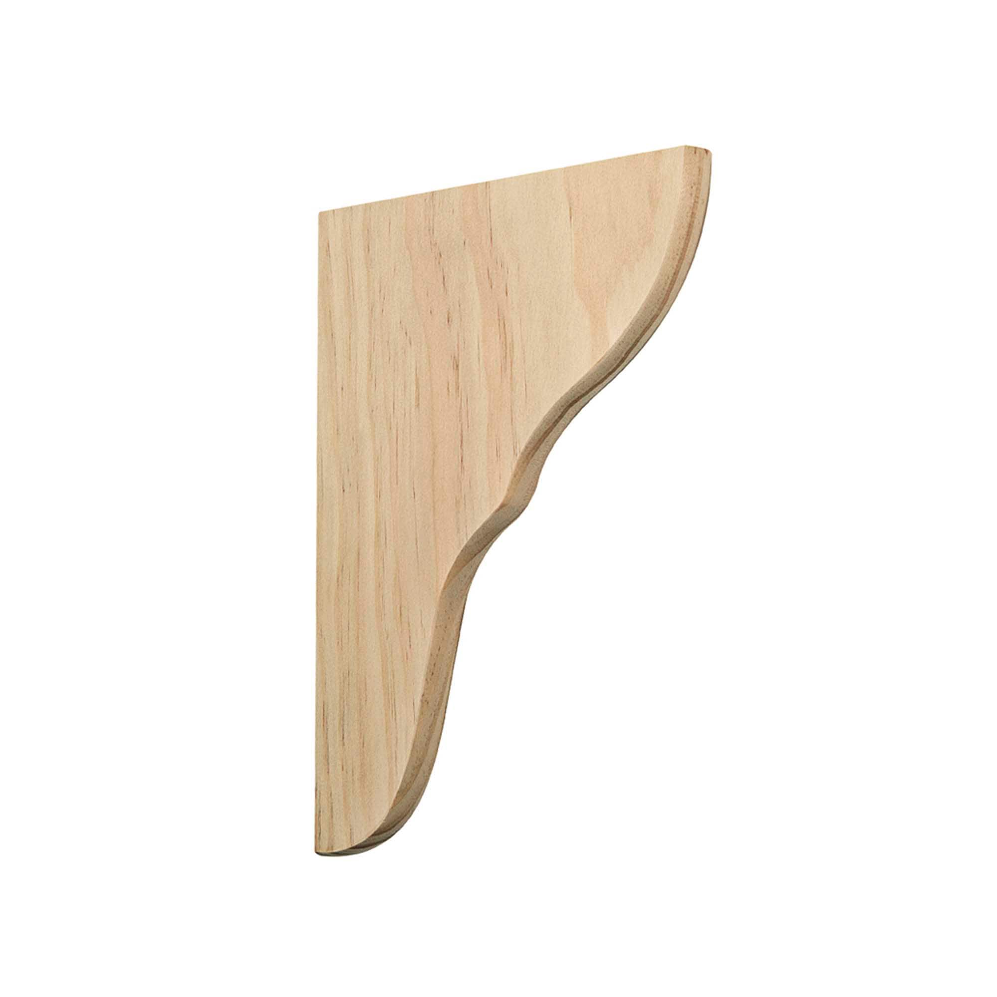 Waddell 1357 0.75-in x 7-in x 11-in Unfinished Pine Wood Unfinished Pine Clear Wood Paintable/Stainable Corbel