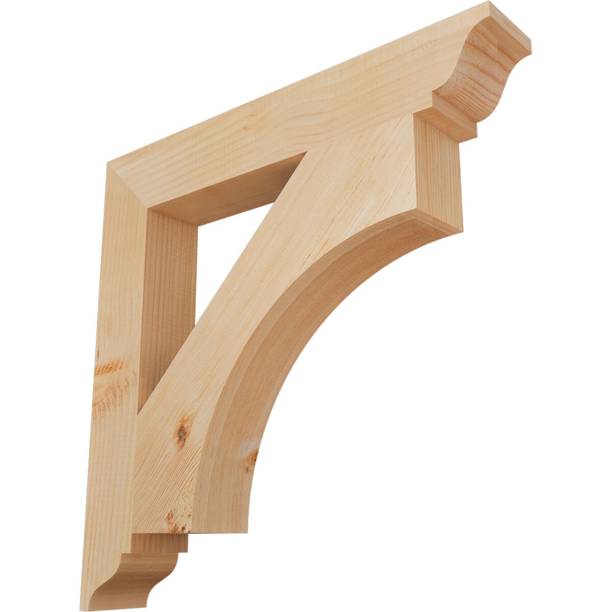 Ekena Millwork BKT04X26X26WTL01SDF Westlake traditional smooth 3-1/2-in x 26-in x 26-in Douglas fir Brown Wood Standard bracket